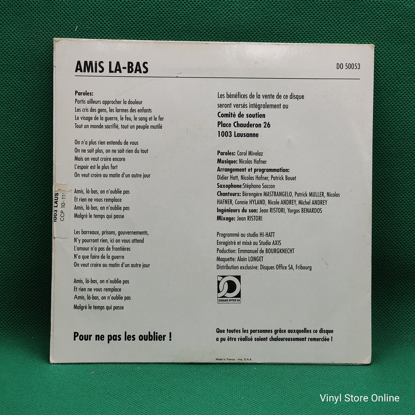 Amis Là-Bas - Amis Là-Bas (7", Single)