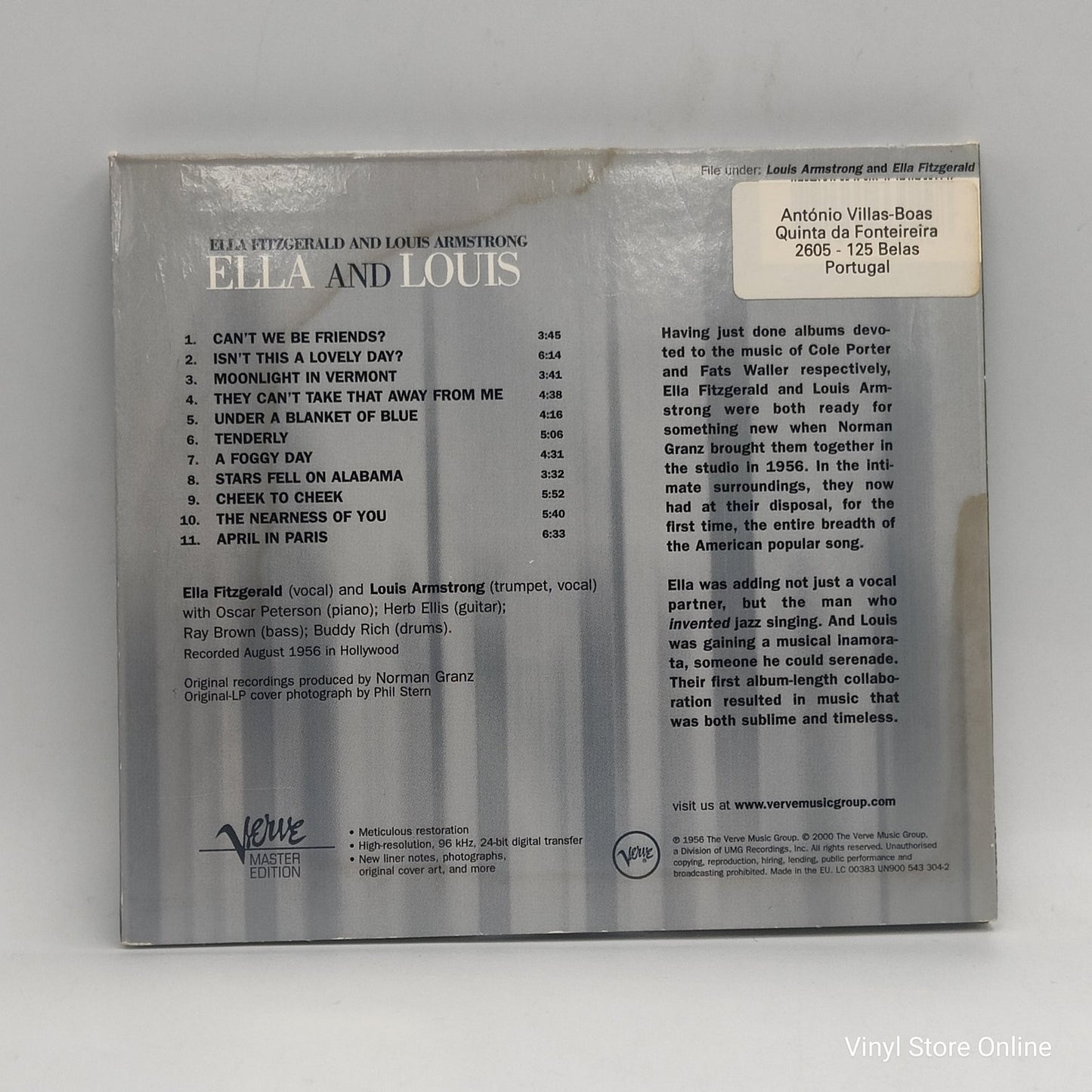 Ella Fitzgerald And Louis Armstrong - Ella And Louis (CD, Album, RE)