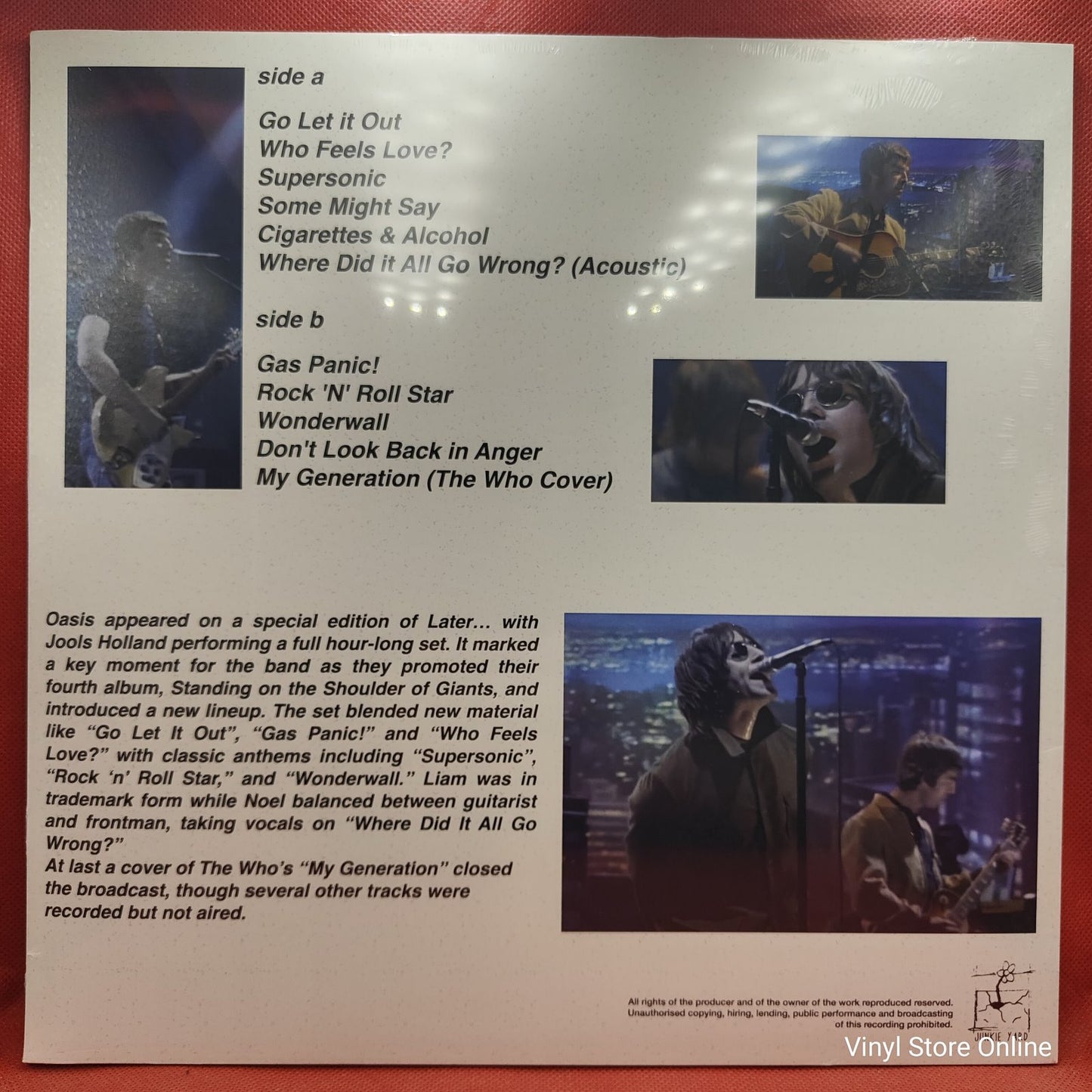Oasis - Live at Later... with Jools Holland (LP, Album, Unofficial)