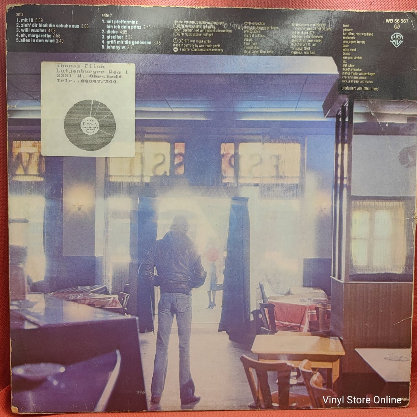 Marius Müller-Westernhagen - Mit Pfefferminz Bin Ich Dein Prinz (LP, Album, RP)