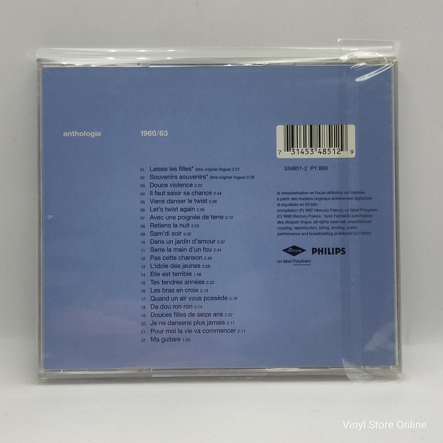Johnny Hallyday - Anthologie 1960 -1963 (CD, Comp, RE, RM)