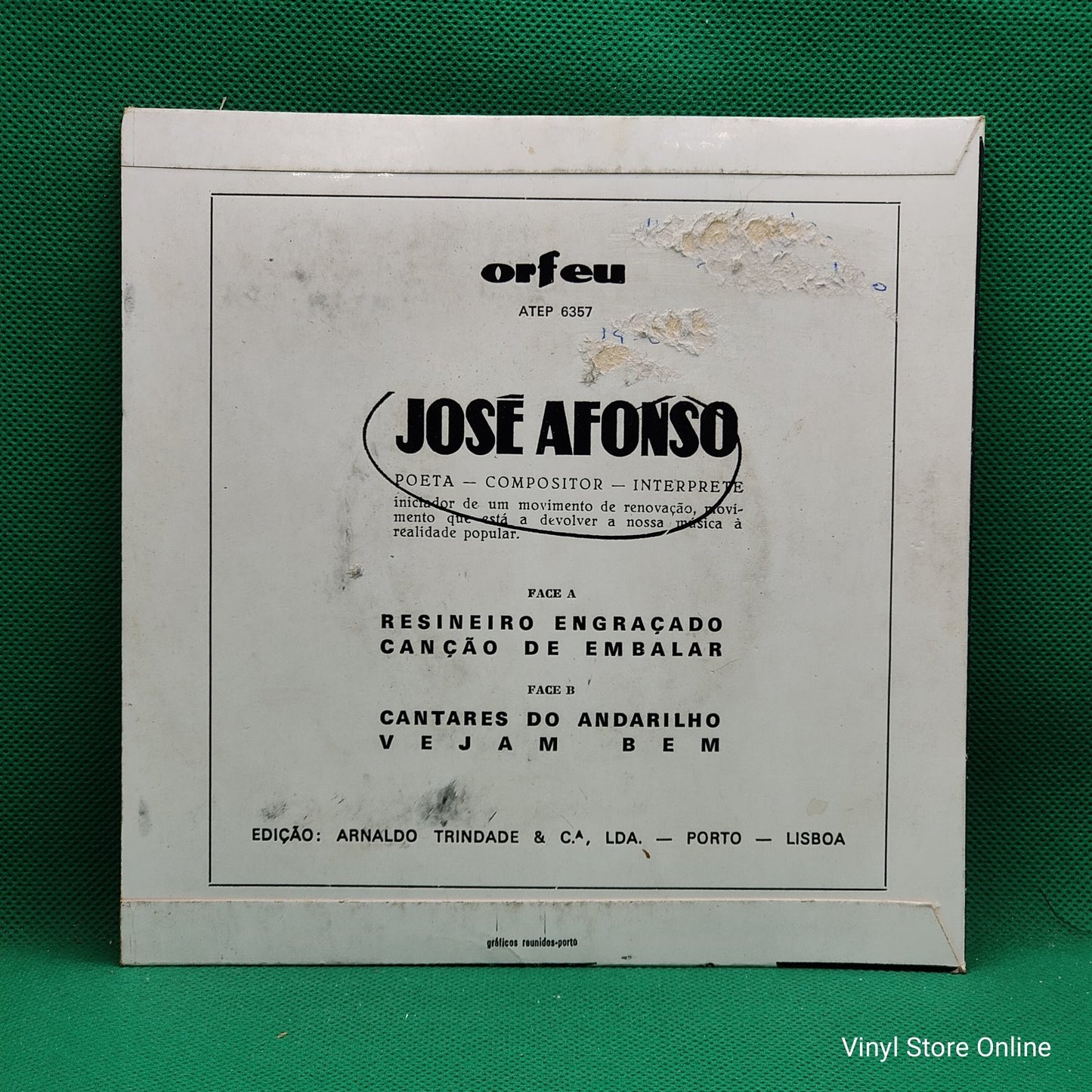 José Afonso - Resineiro Engraçado (7", EP)