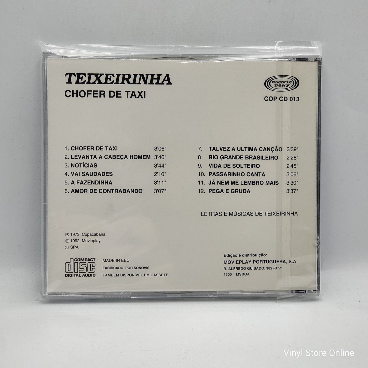 Teixeirinha - Chofer De Taxi (CD, Album)