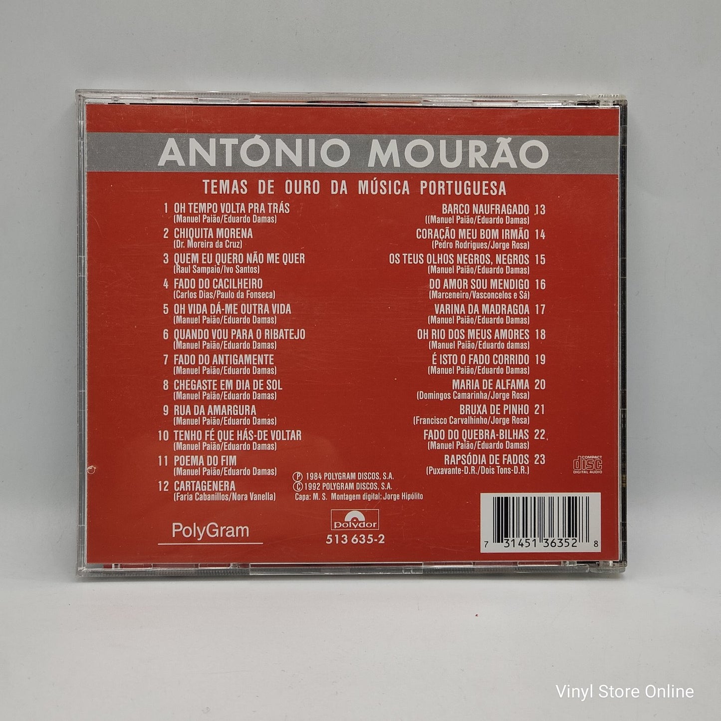 António Mourão - Temas De Ouro Da Música Portuguesa (CD)
