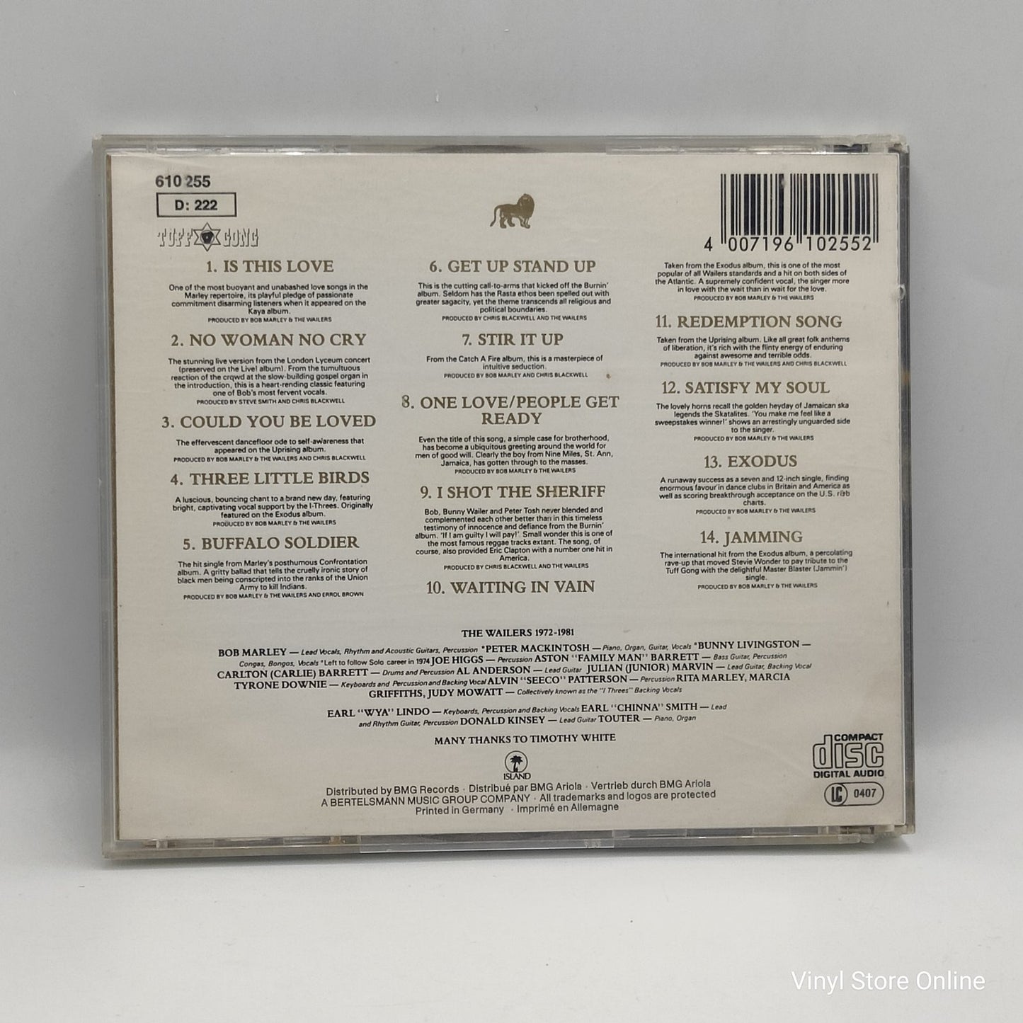 Bob Marley And The Wailers - Legend (The Best Of Bob Marley And The Wailers) (CD)