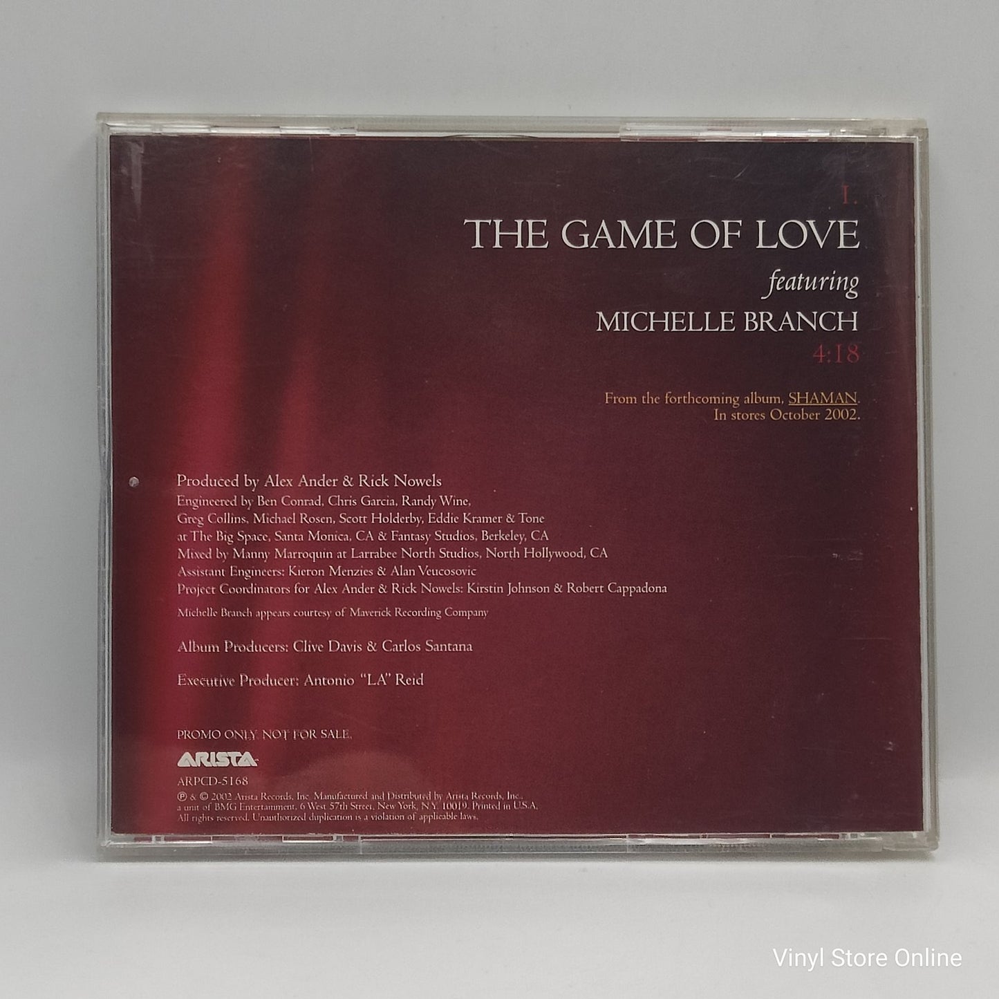 Santana Featuring Michelle Branch - The Game Of Love (CD)