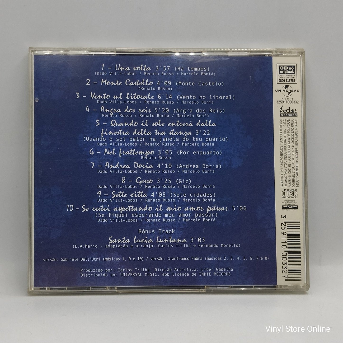 Jerry Adriani - Forza Sempre (Sucessos Da Legião Urbana Em Italiano) (CD)
