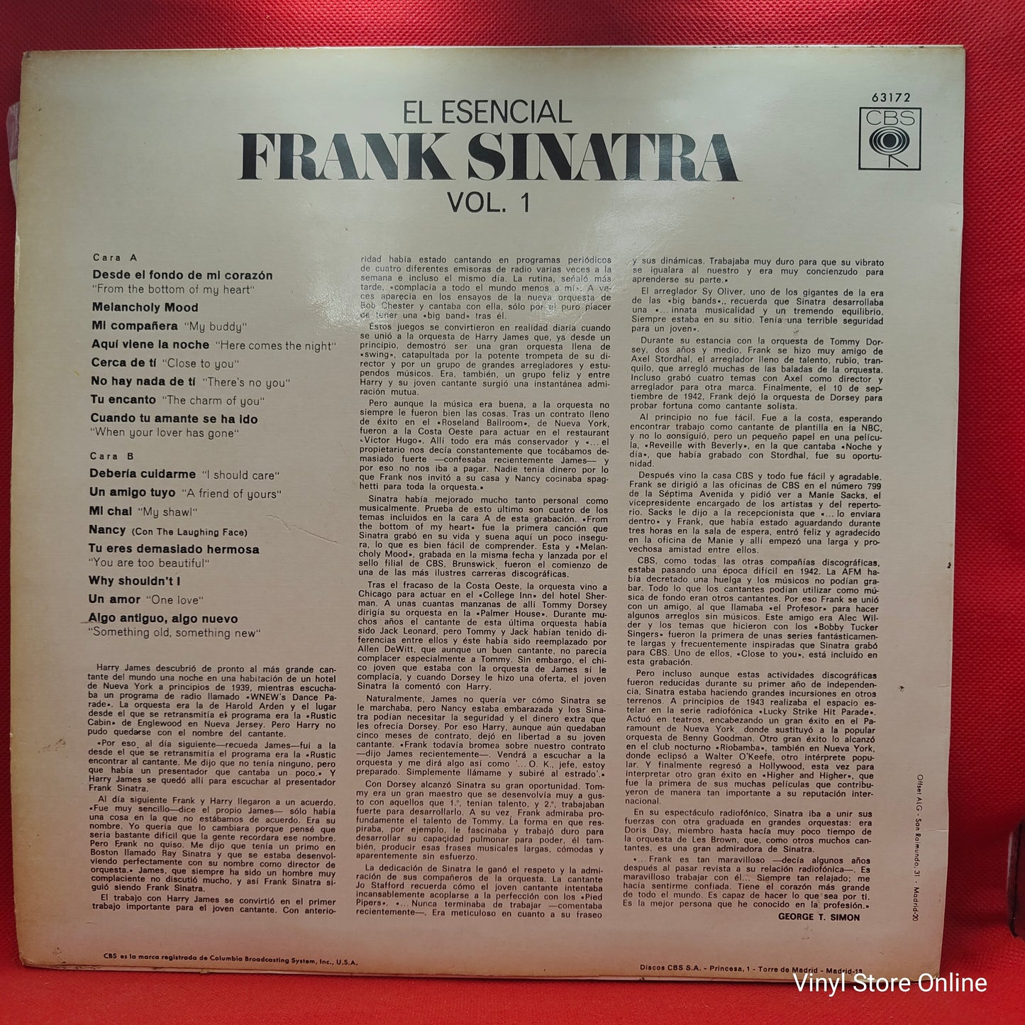 Frank Sinatra - El Esencial Frank Sinatra Volumen 1 (LP, Comp)