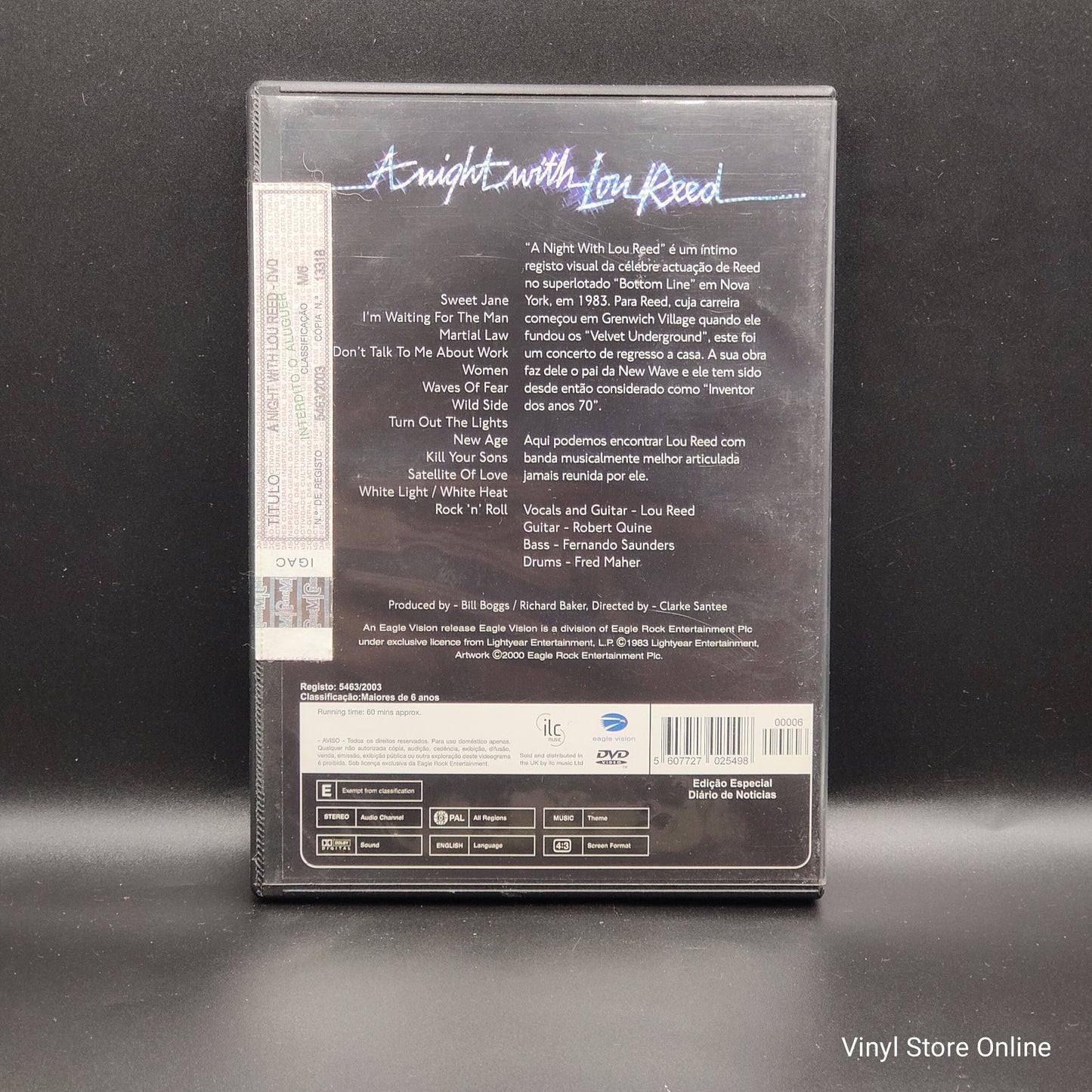 Lou Reed - A Night With Lou Reed (DVD Música)
