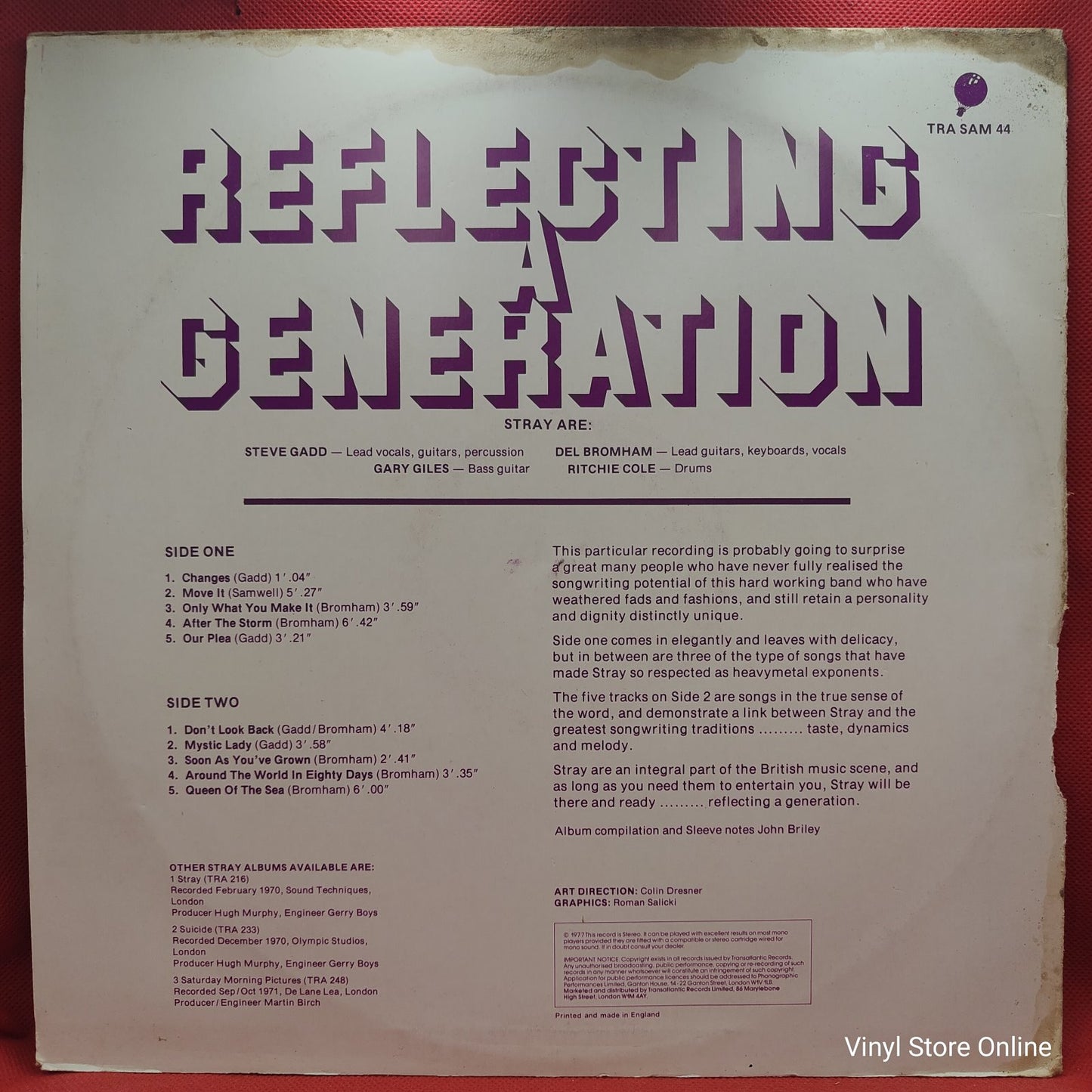 Stray (6) - Reflecting A Generation (LP)