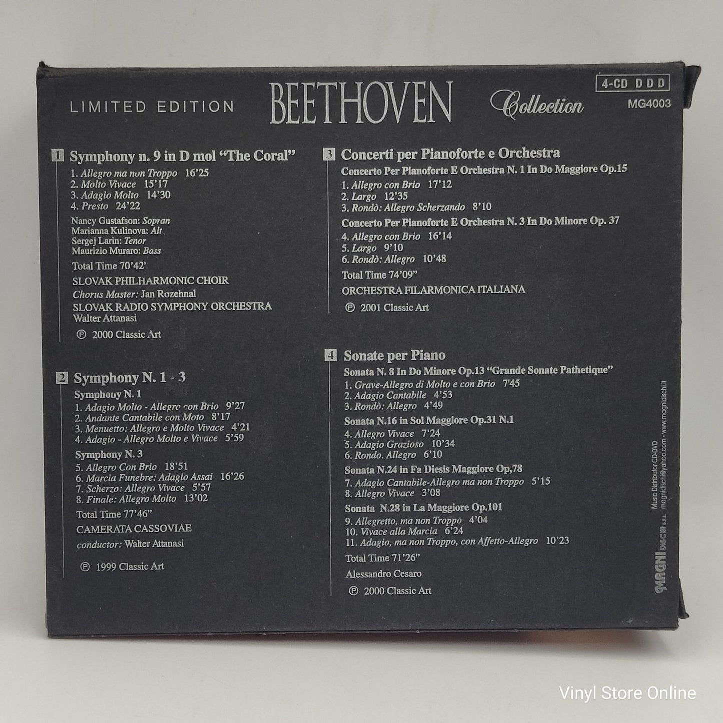 Beethoven Collection - Sonata, Concerti, Symphonies (4CD)