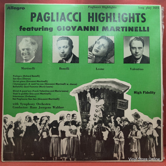 Giovanni Martinelli - Pagliacci Highlights (LP)