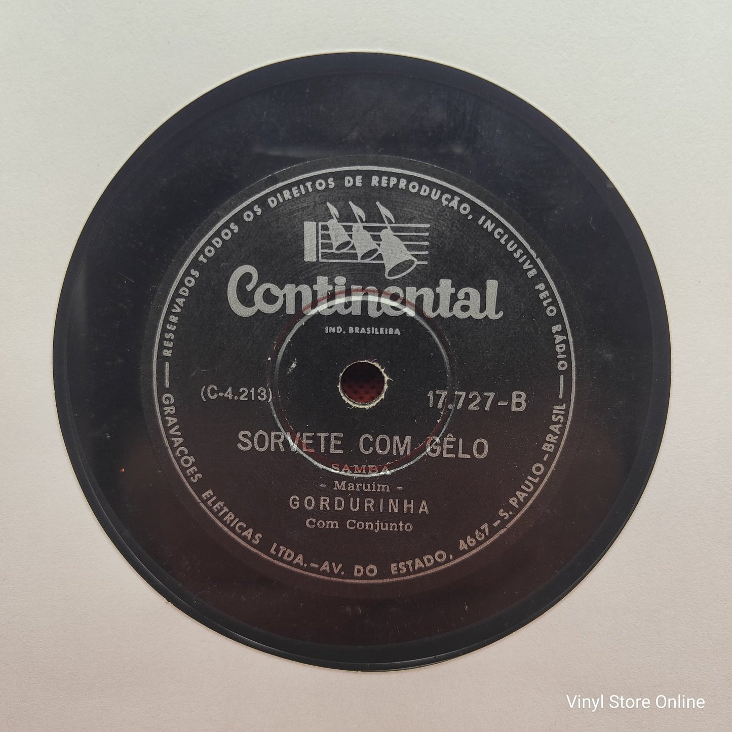 Gordurinha - Baiano Burro Nasce Morto / Sorvete Com Gelo (78RPM)