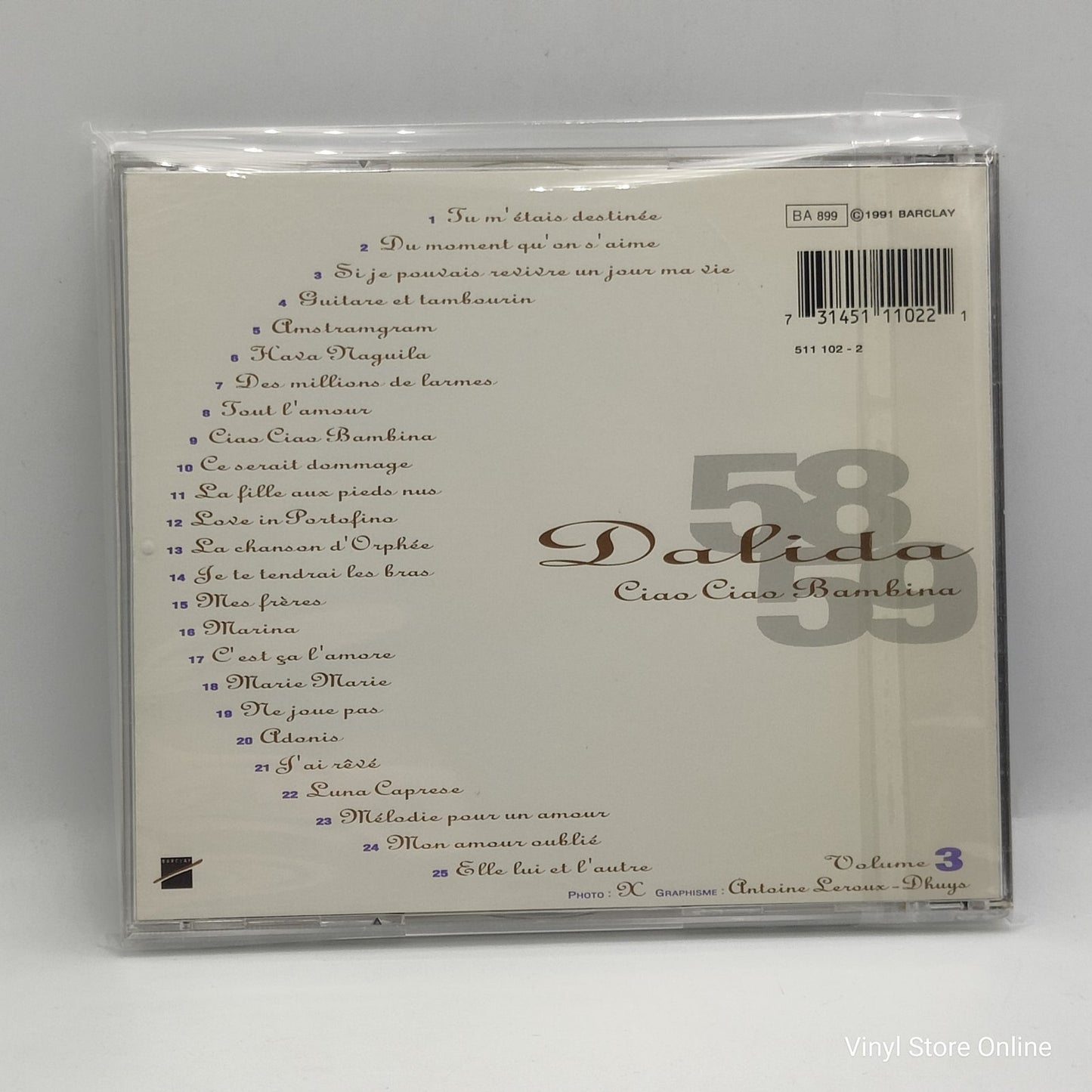 Dalida - Ciao Ciao Bambina - Volume 3 (CD)