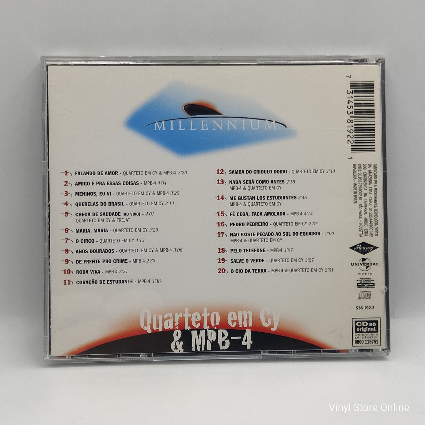 Quarteto Em Cy & MPB4 - Millennium - 20 Músicas Do Século XX (CD)