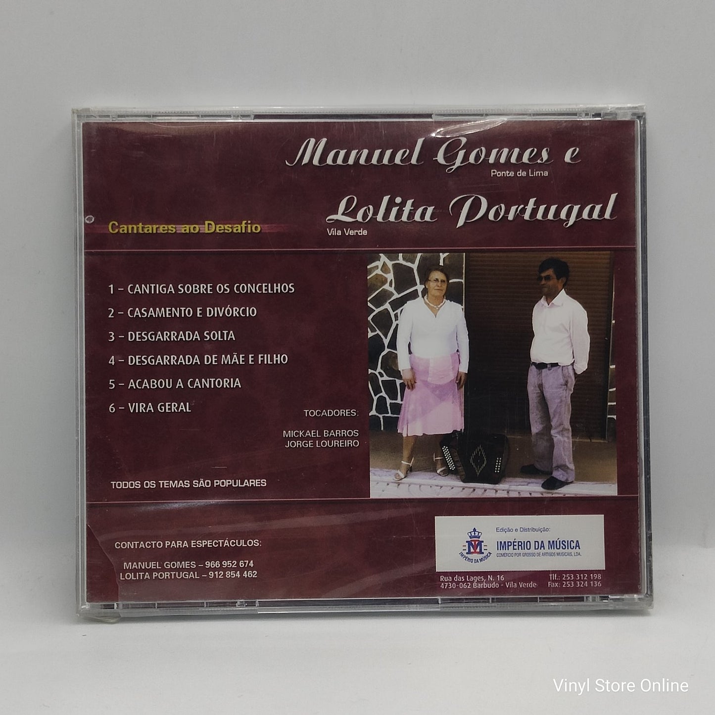 Manuel Gomes (8) & Lolita Portugal - Cantares Ao Desafio (CD)
