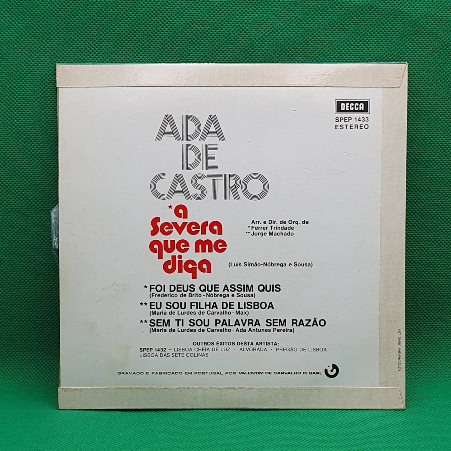 Ada De Castro ‎– A Severa Que Me Diga - Vinyl Store Online