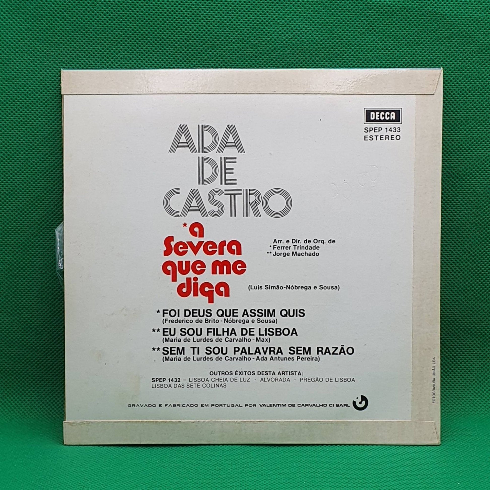 Ada De Castro ‎– A Severa Que Me Diga - Vinyl Store Online