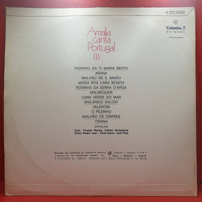 Amália Rodrigues ‎– Amália Canta Portugal III - Vinyl Store Online