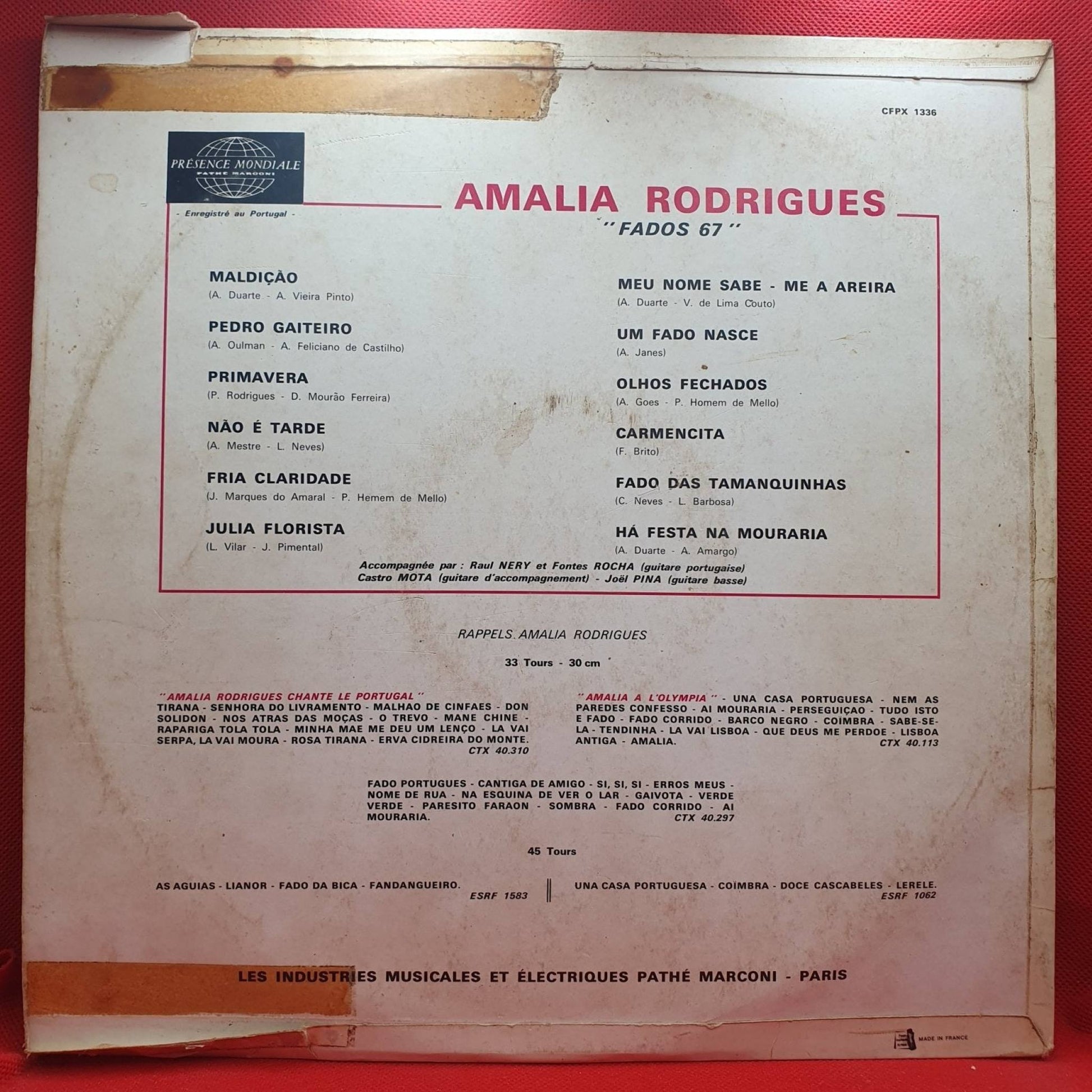 Amália Rodrigues ‎– Fados 67 - Vinyl Store Online