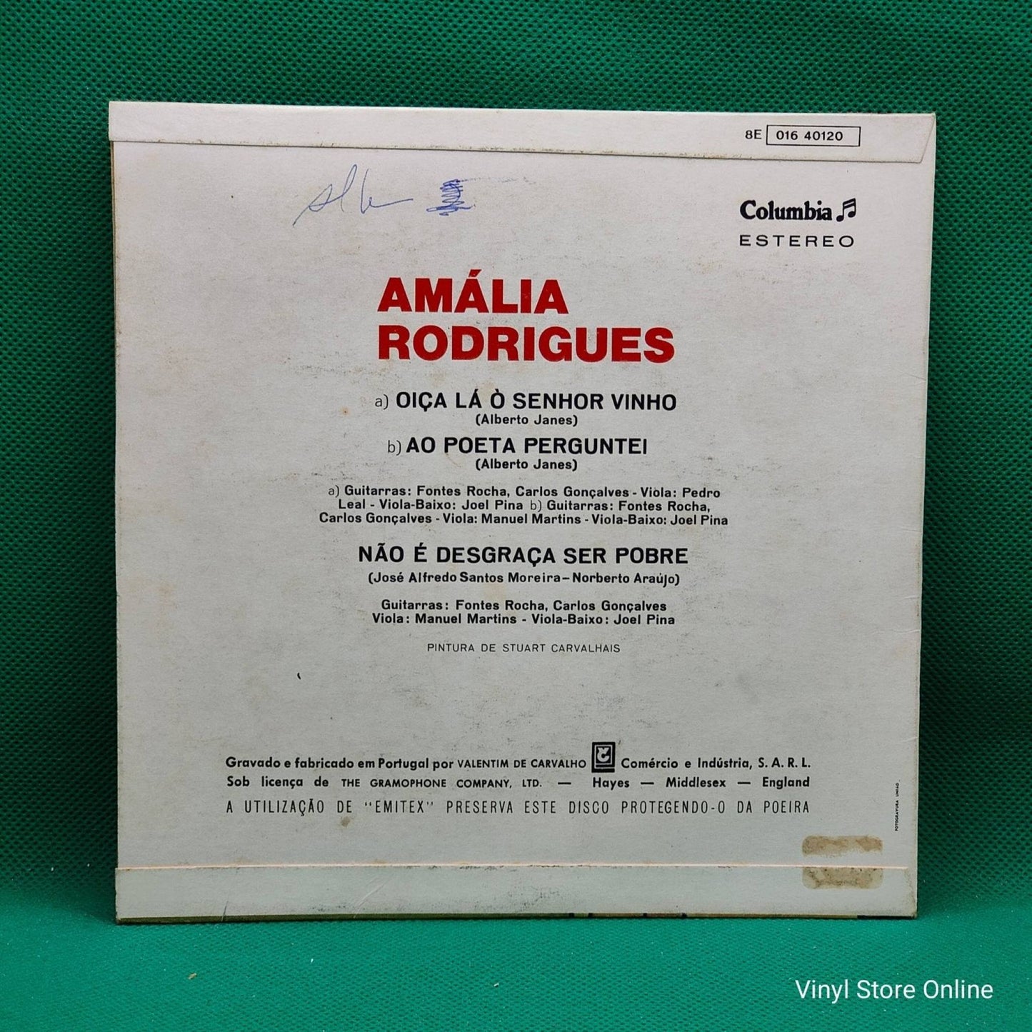 Amália Rodrigues ‎– Oiça Lá Ò Senhor Vinho - Vinyl Store Online