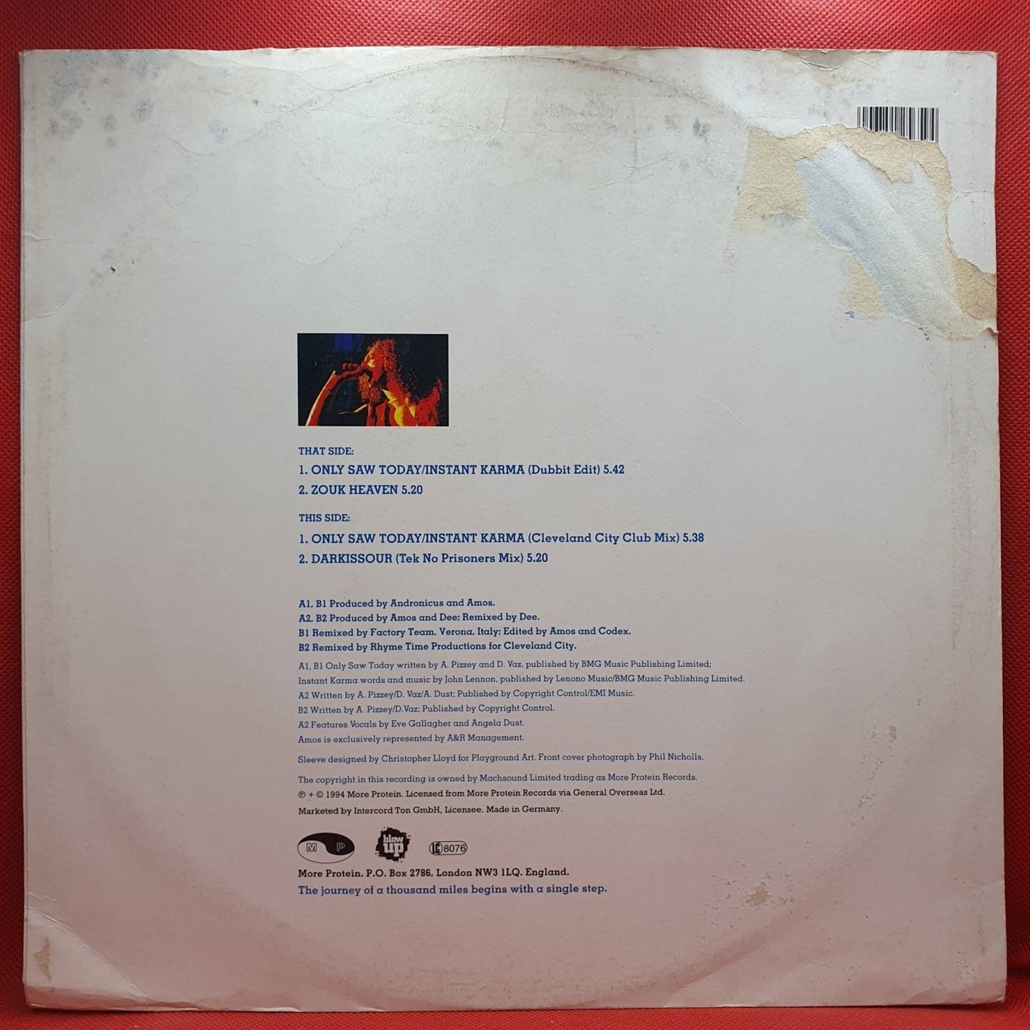 Amos ‎– Only Saw Today / Instant Karma - Vinyl Store Online