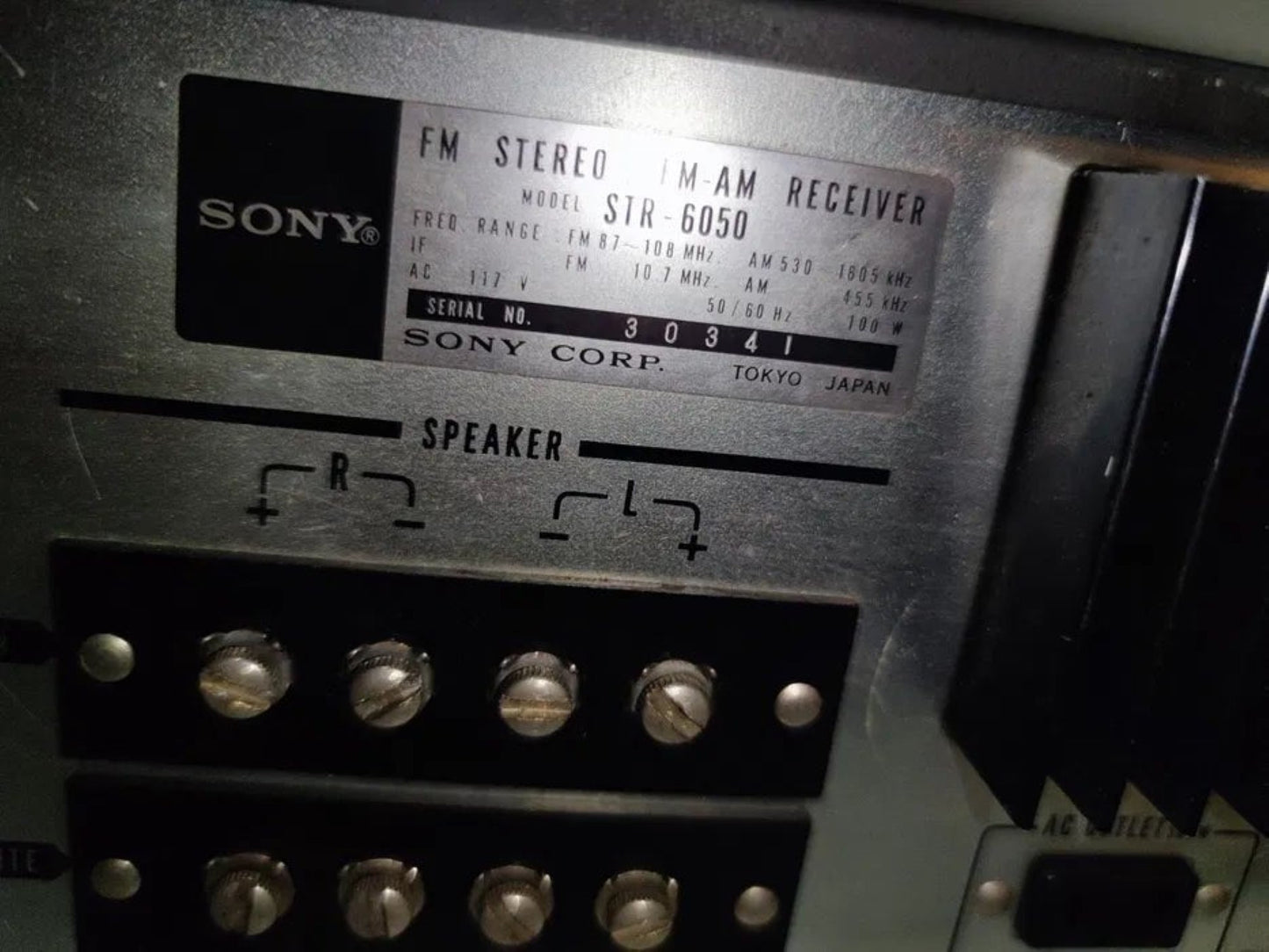 Amplificador sintonizador Sony str 6050 - Vintage ano 1971 - Vinyl Store Online