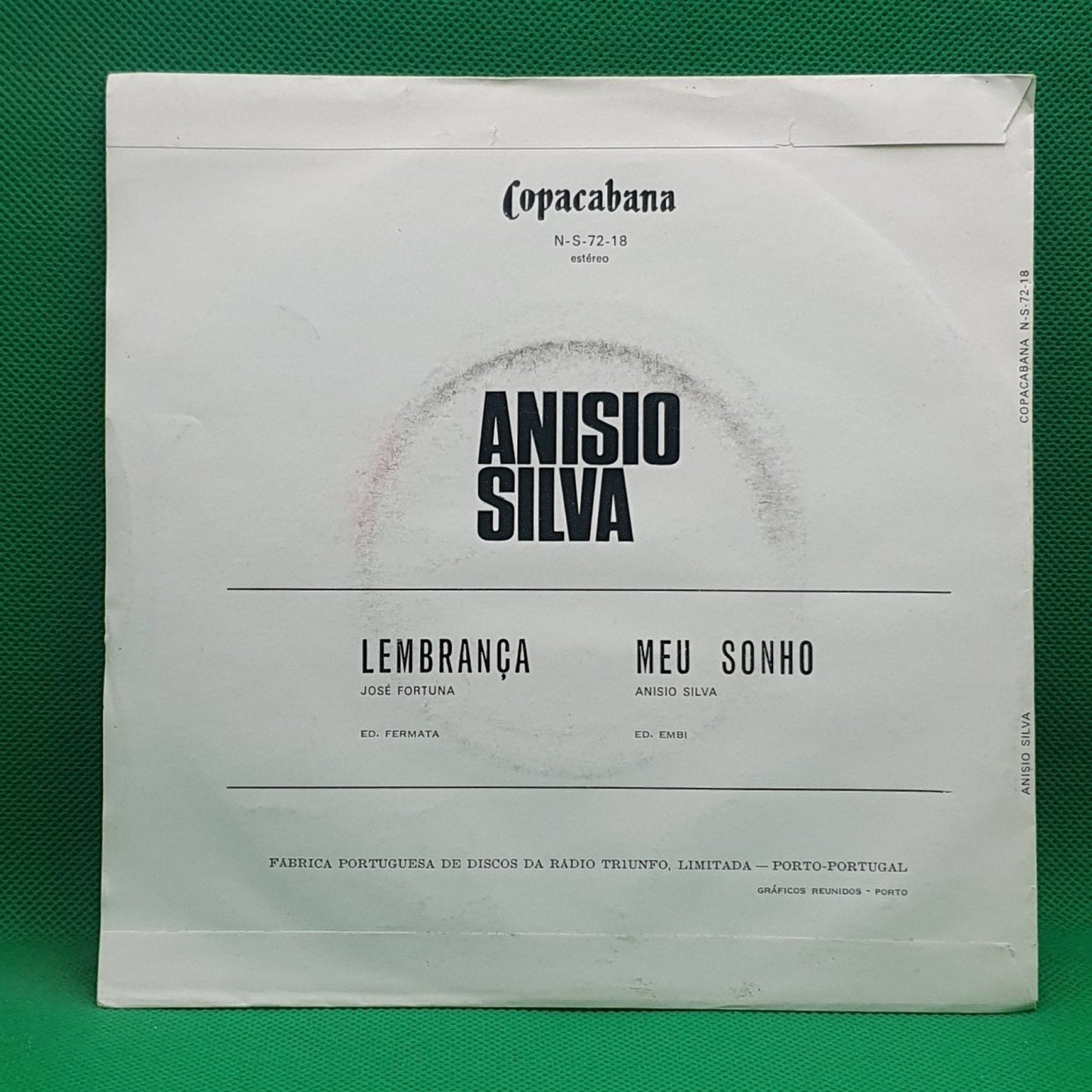Anisio Silva ‎– Lembrança / Meu Sonho - Vinyl Store Online