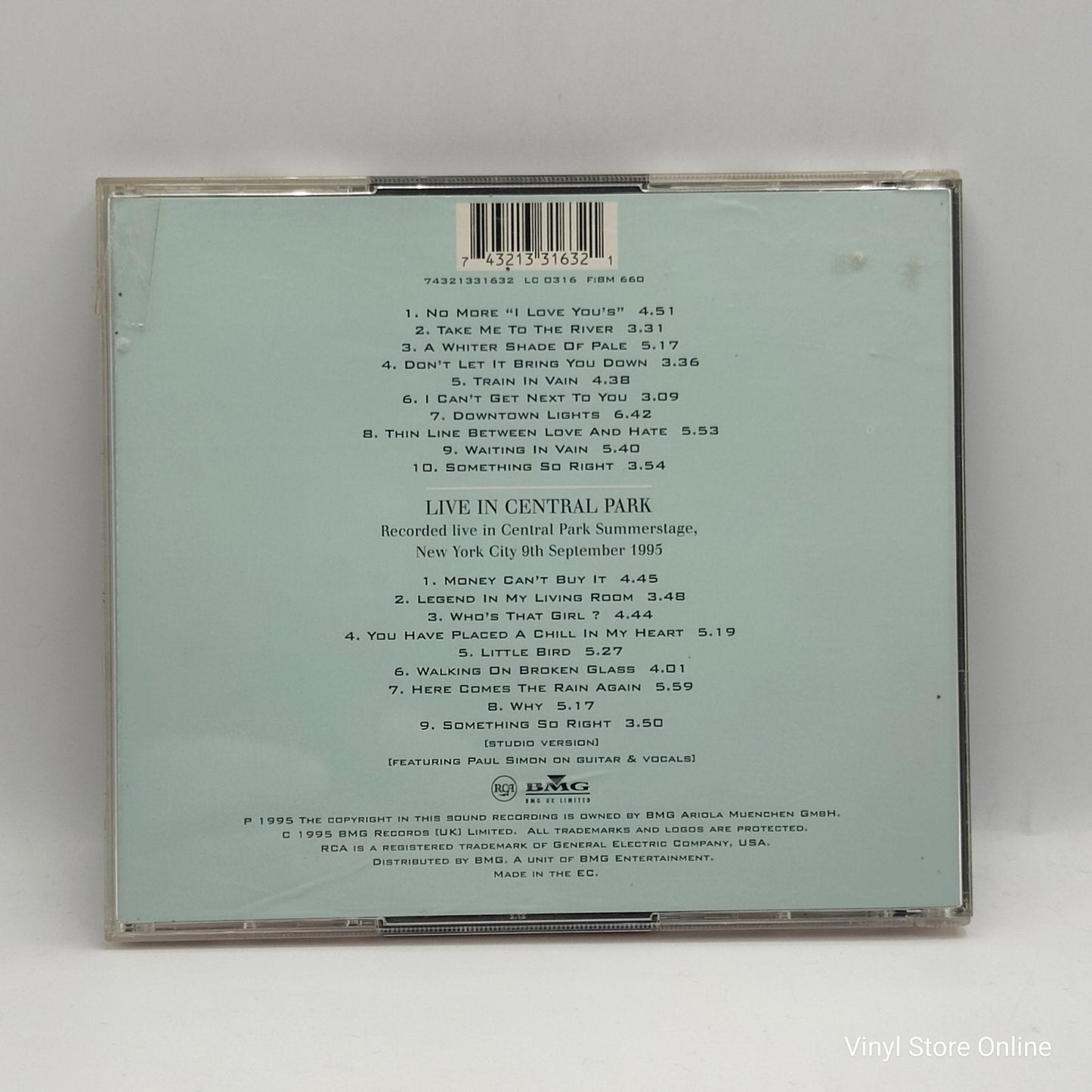 Annie Lennox ‎– Medusa + Live In Central Park - Vinyl Store Online