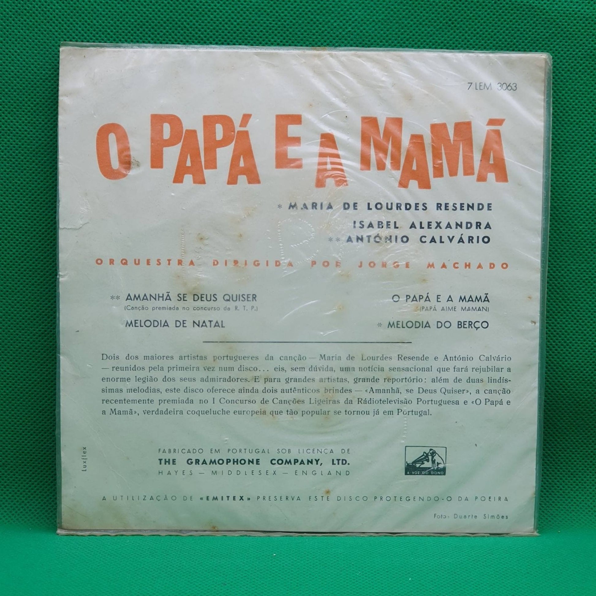 António Calvário, Maria De Lourdes Resende ‎– O Papá E A Mamã - Vinyl Store Online