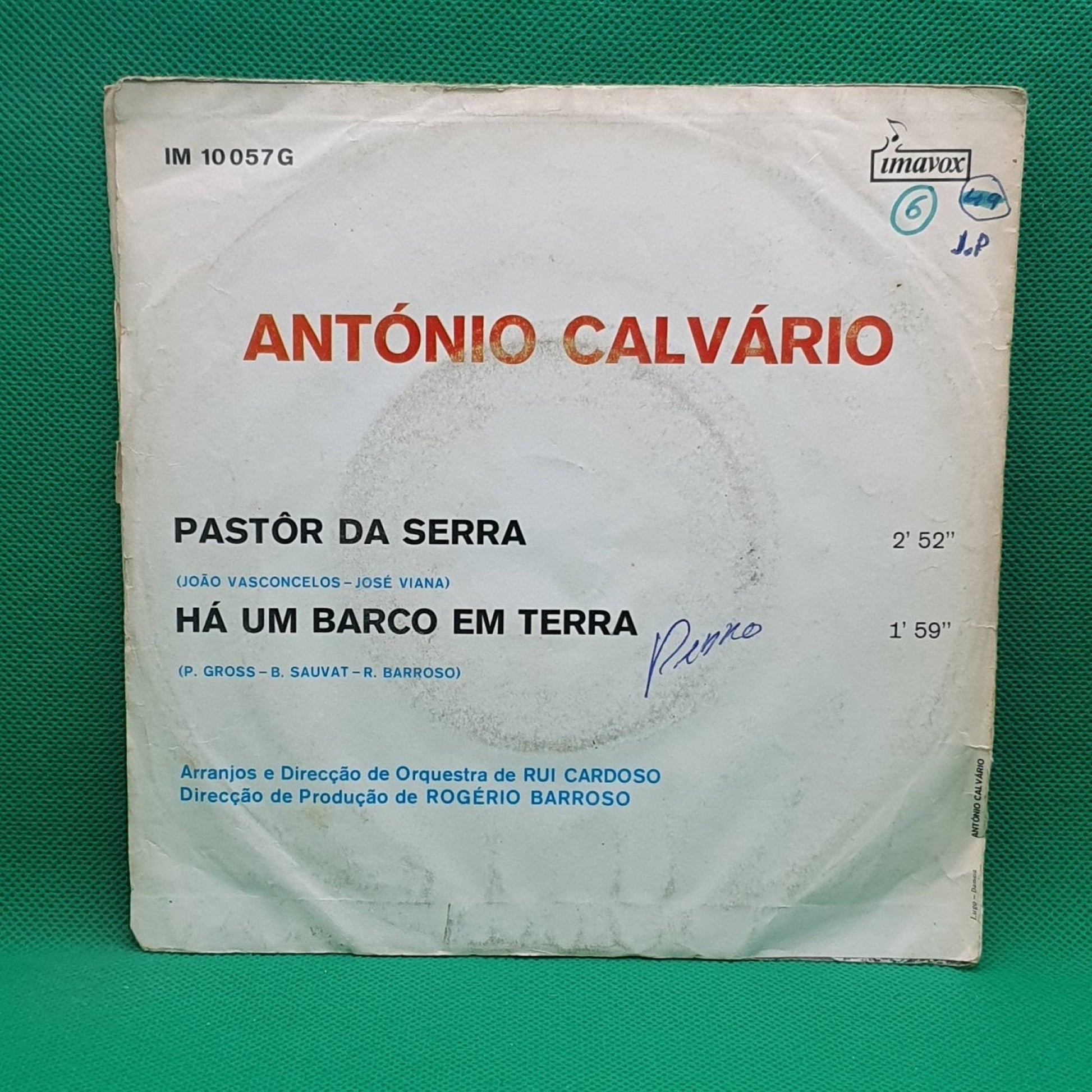António Calvário ‎– Pastôr Da Serra - Vinyl Store Online