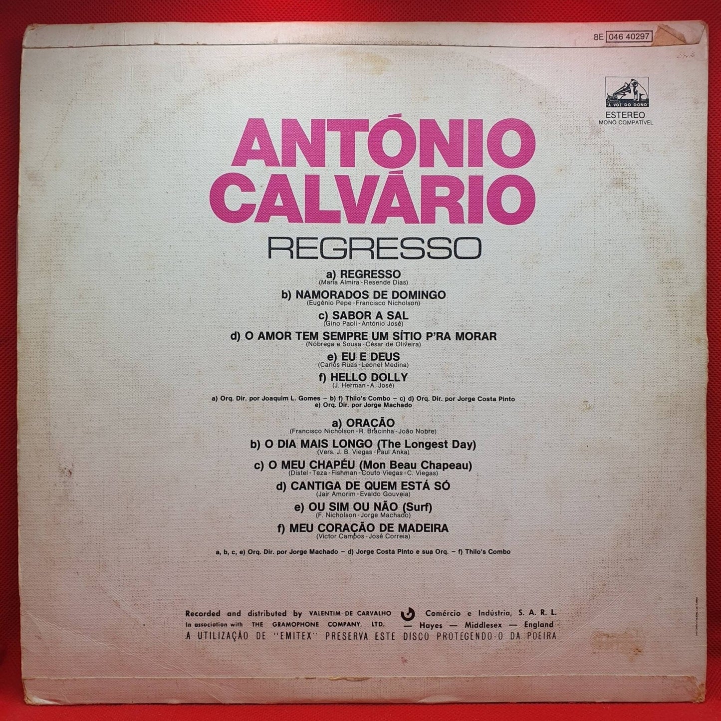 António Calvário ‎– Regresso - Vinyl Store Online