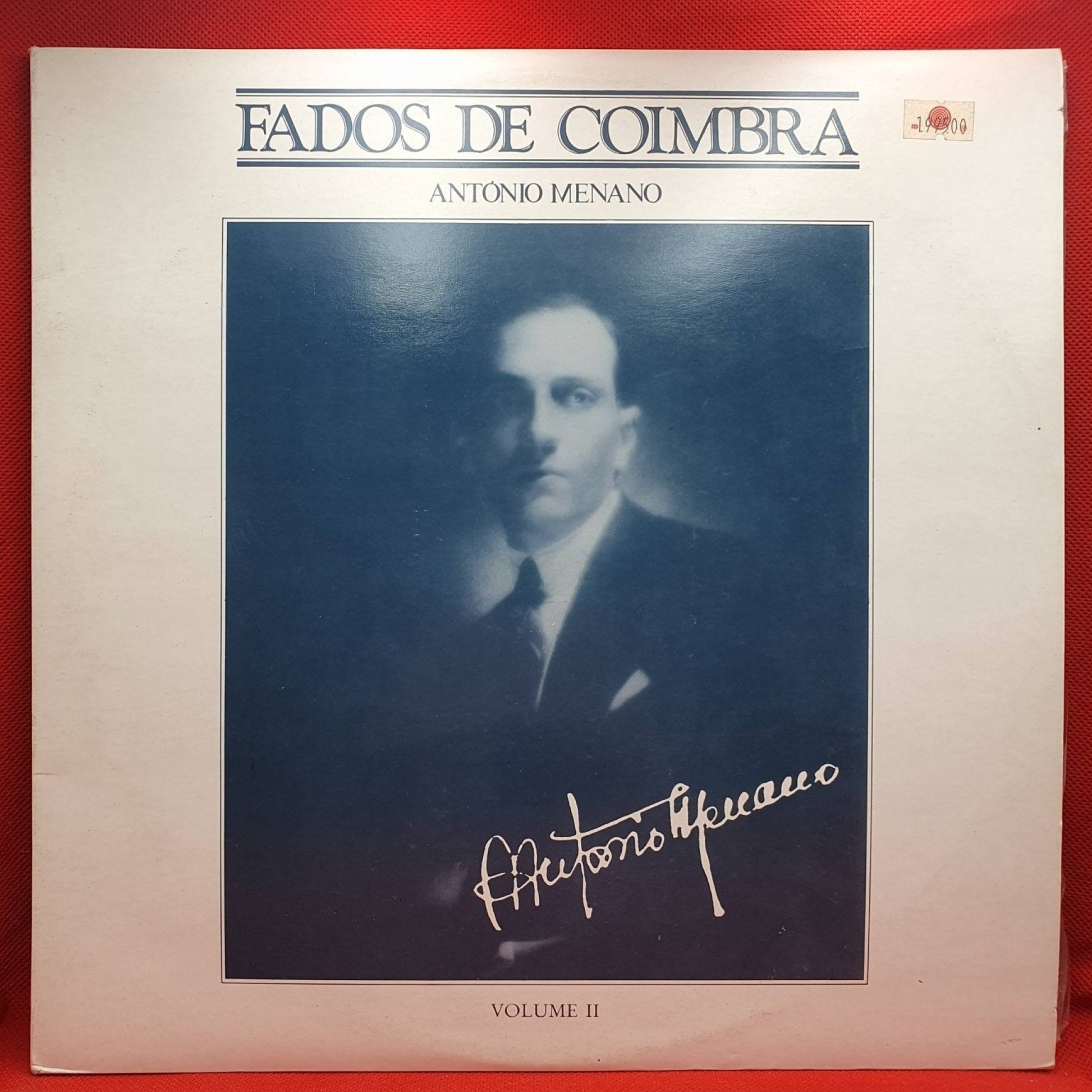 António Menano ‎– Fados De Coimbra Vol. II - Vinyl Store Online