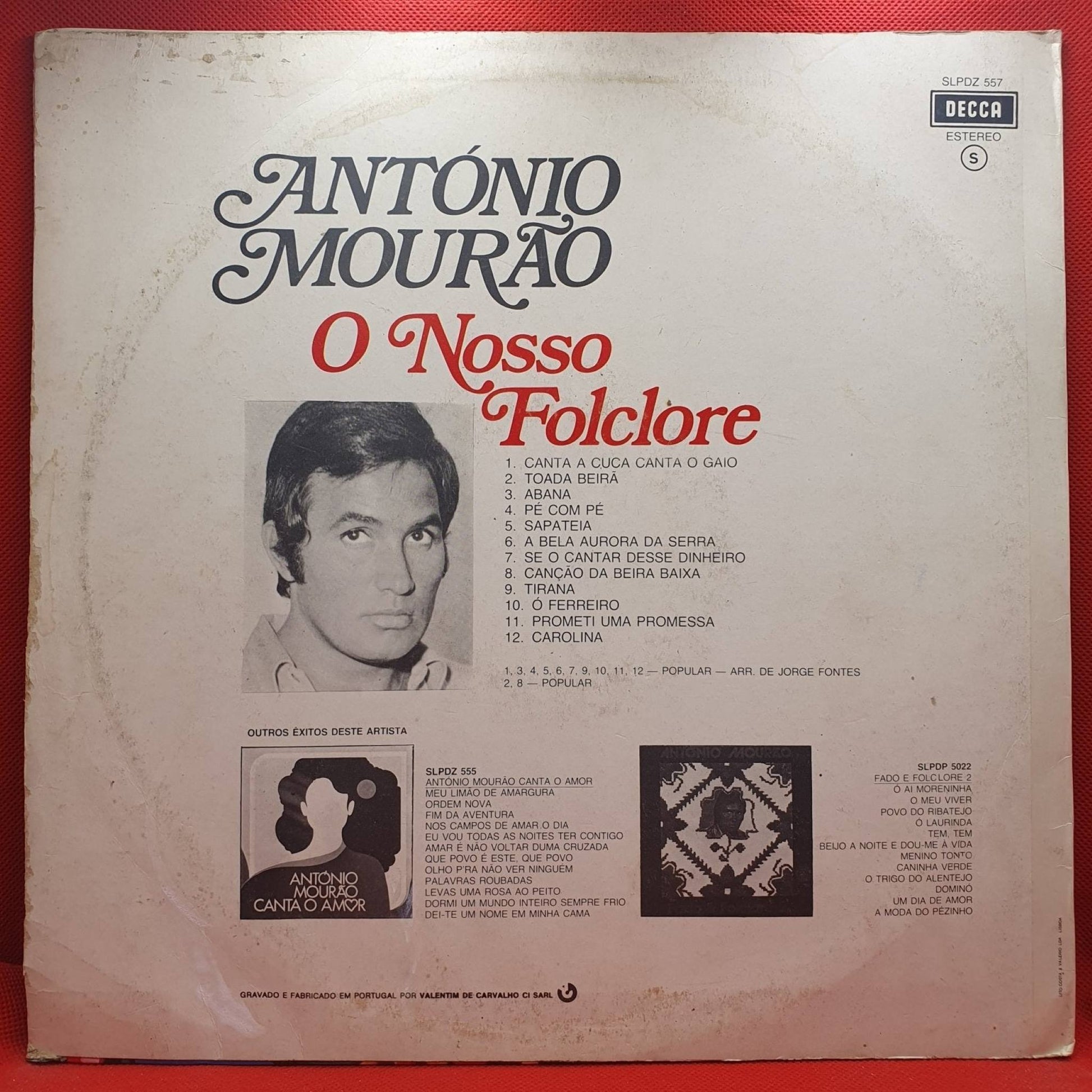 António Mourão ‎– O Nosso Folclore - Vinyl Store Online