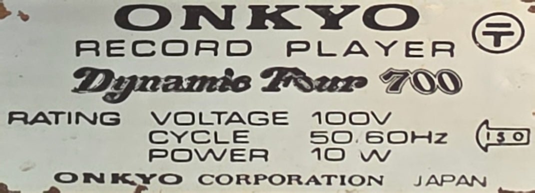 Aparelhagem VINTAGE - ONKYO Dynamic Four 700 - Vinyl Store Online