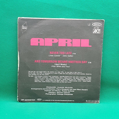 April ‎– Never Too Late - Vinyl Store Online