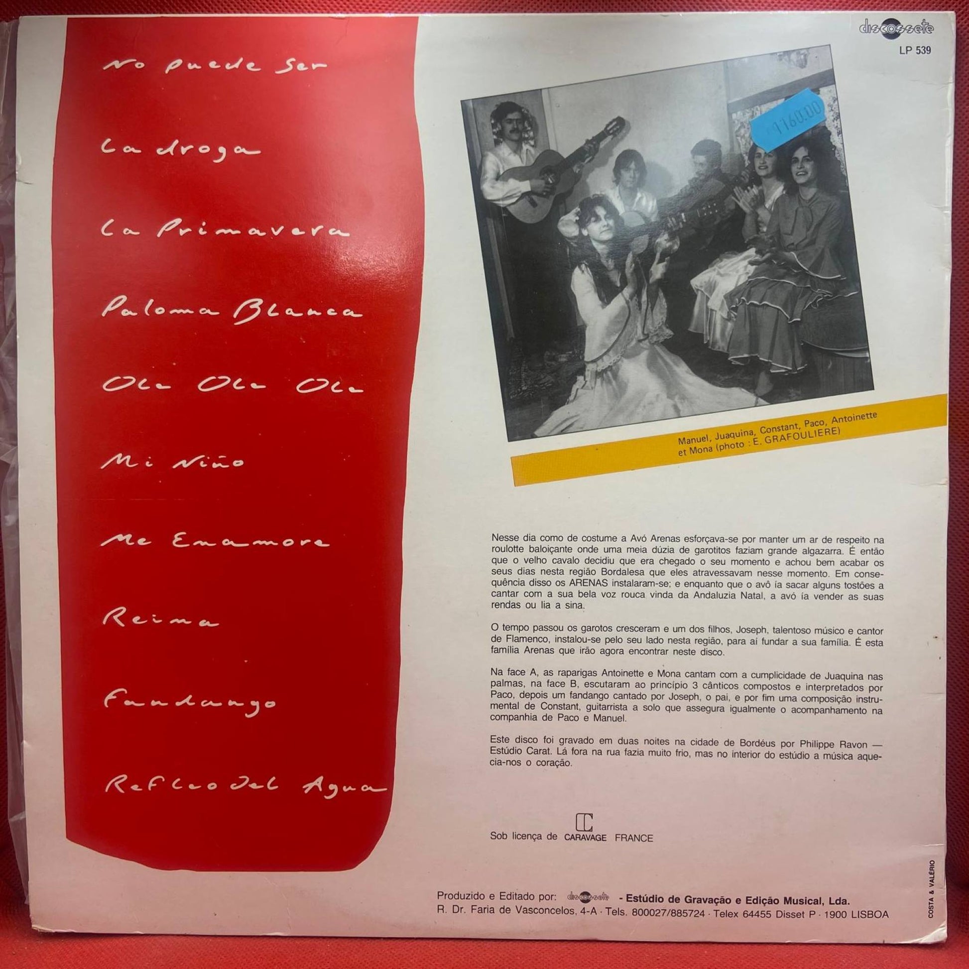Arenas ‎– Gitans - Vinyl Store Online