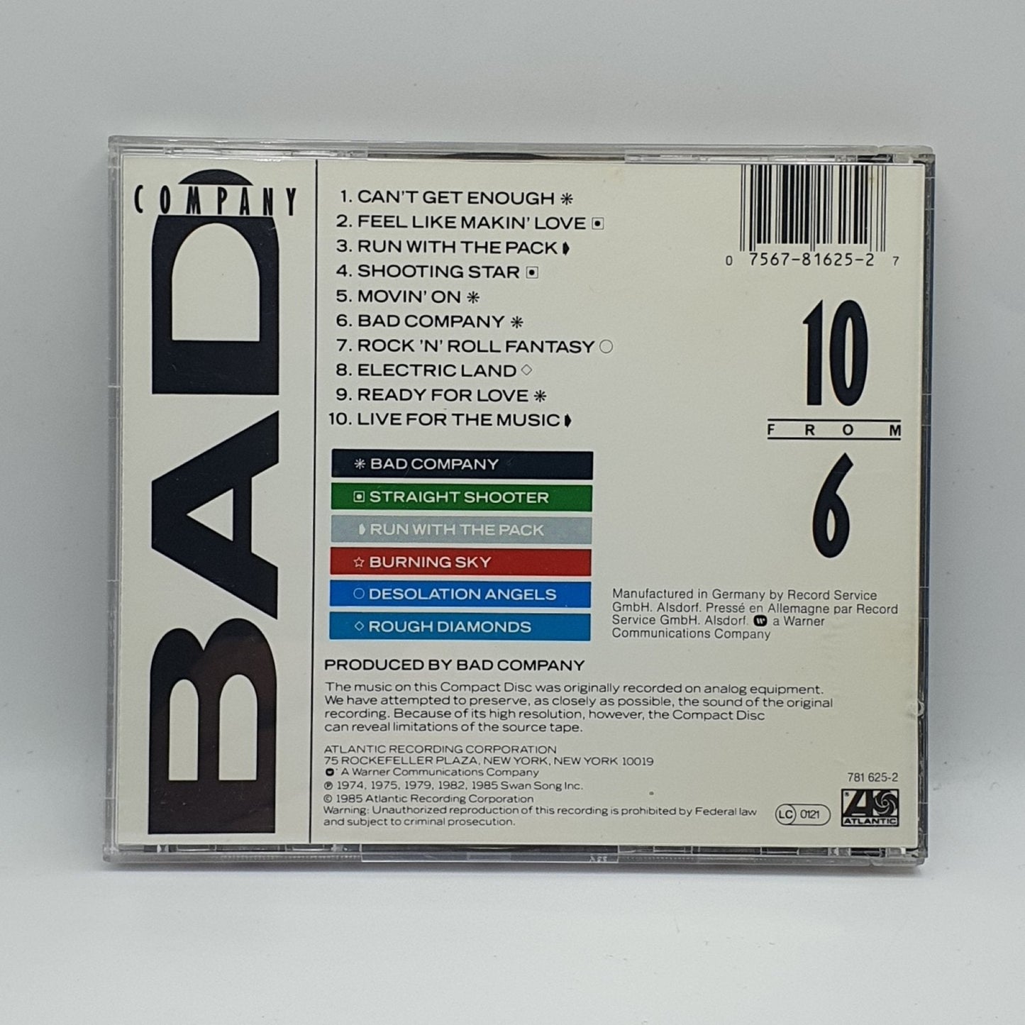 Bad Company – 10 From 6 - Vinyl Store Online