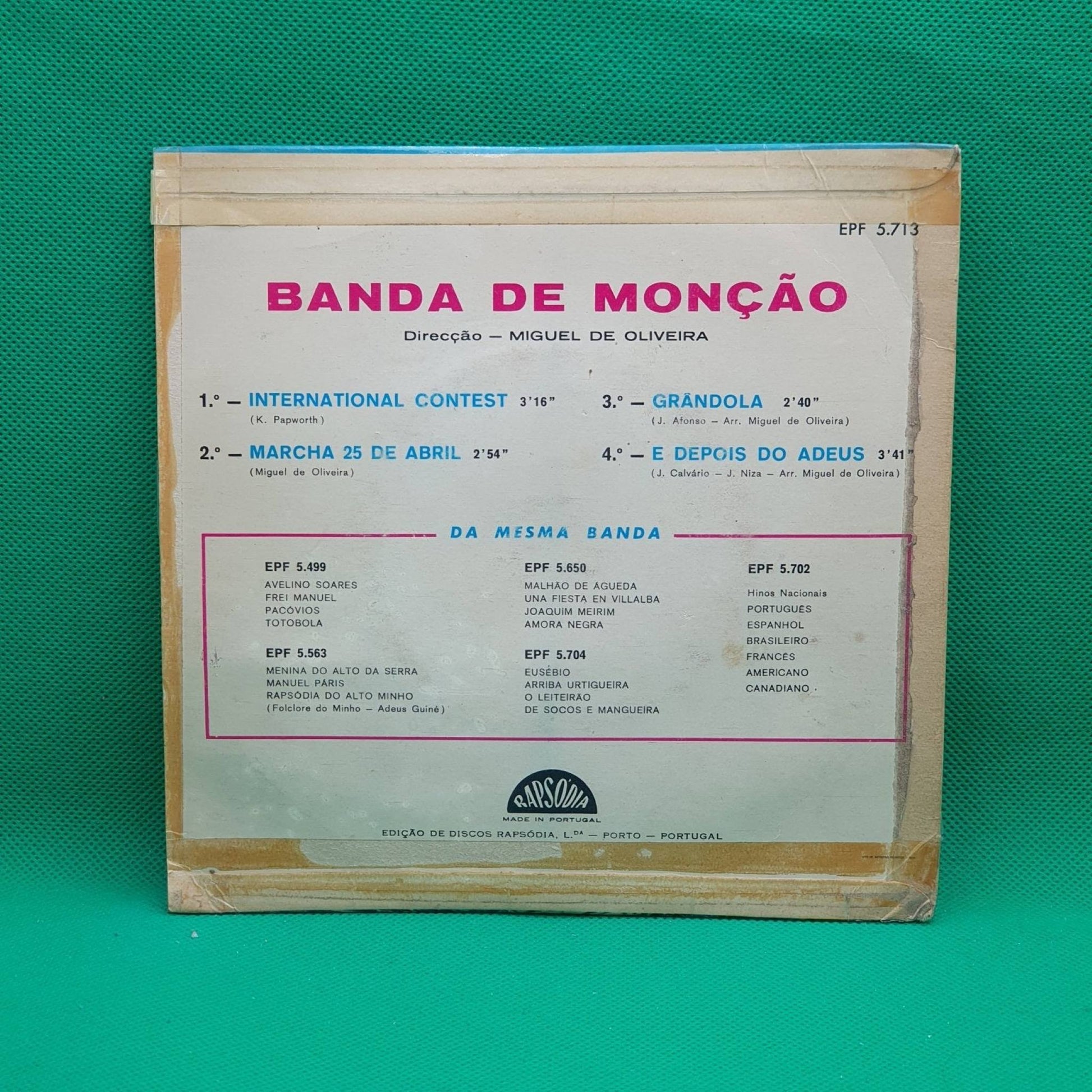 Banda De Monção ‎– Marcha 25 De Abril - Vinyl Store Online