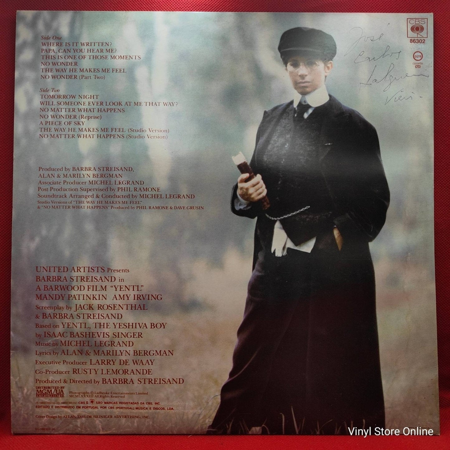 Barbra Streisand ‎– Yentl - Original Motion Picture Soundtrack - Vinyl Store Online