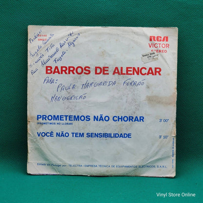 Barros De Alencar ‎– Prometemos Não Chorar - Vinyl Store Online