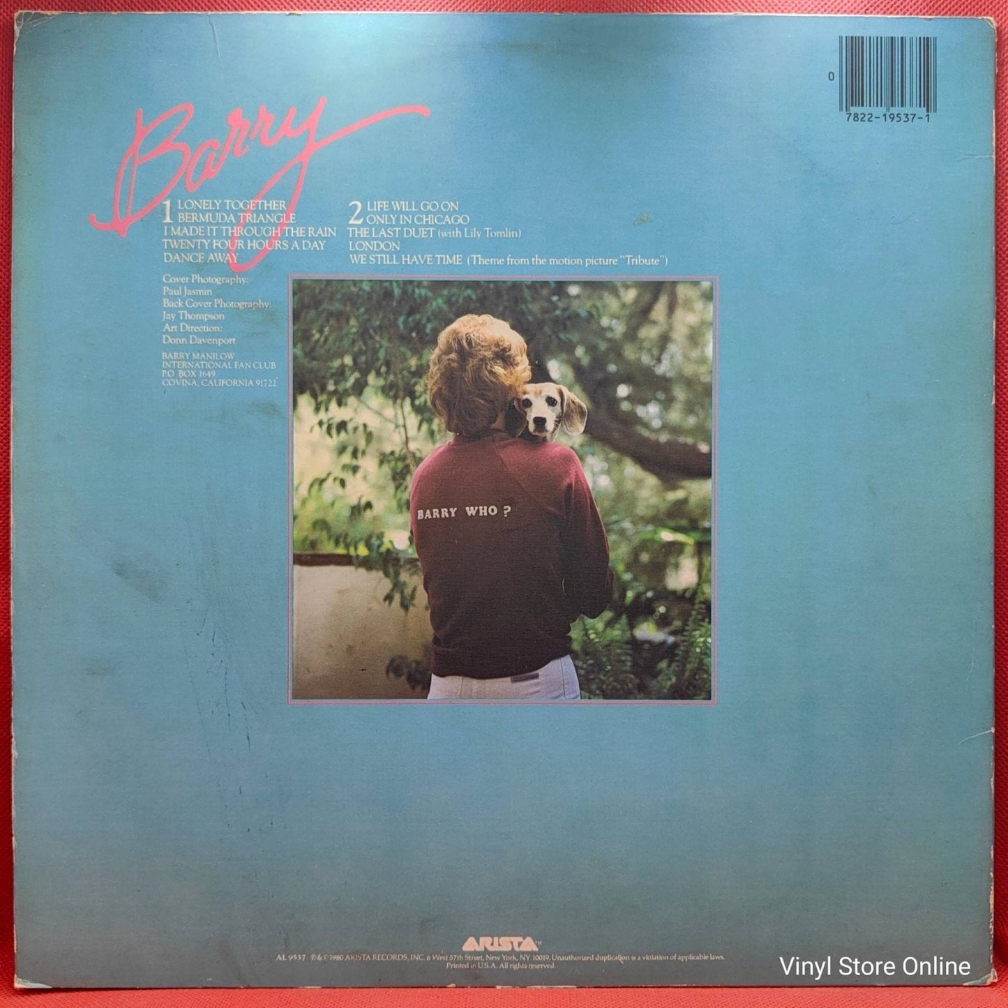 Barry Manilow ‎– Barry - Vinyl Store Online