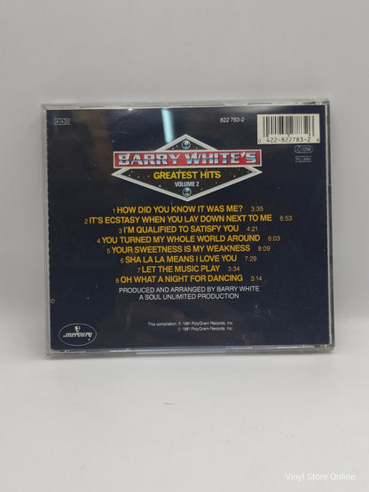 Barry White ‎– Barry White's Greatest Hits Volume 2 - Vinyl Store Online