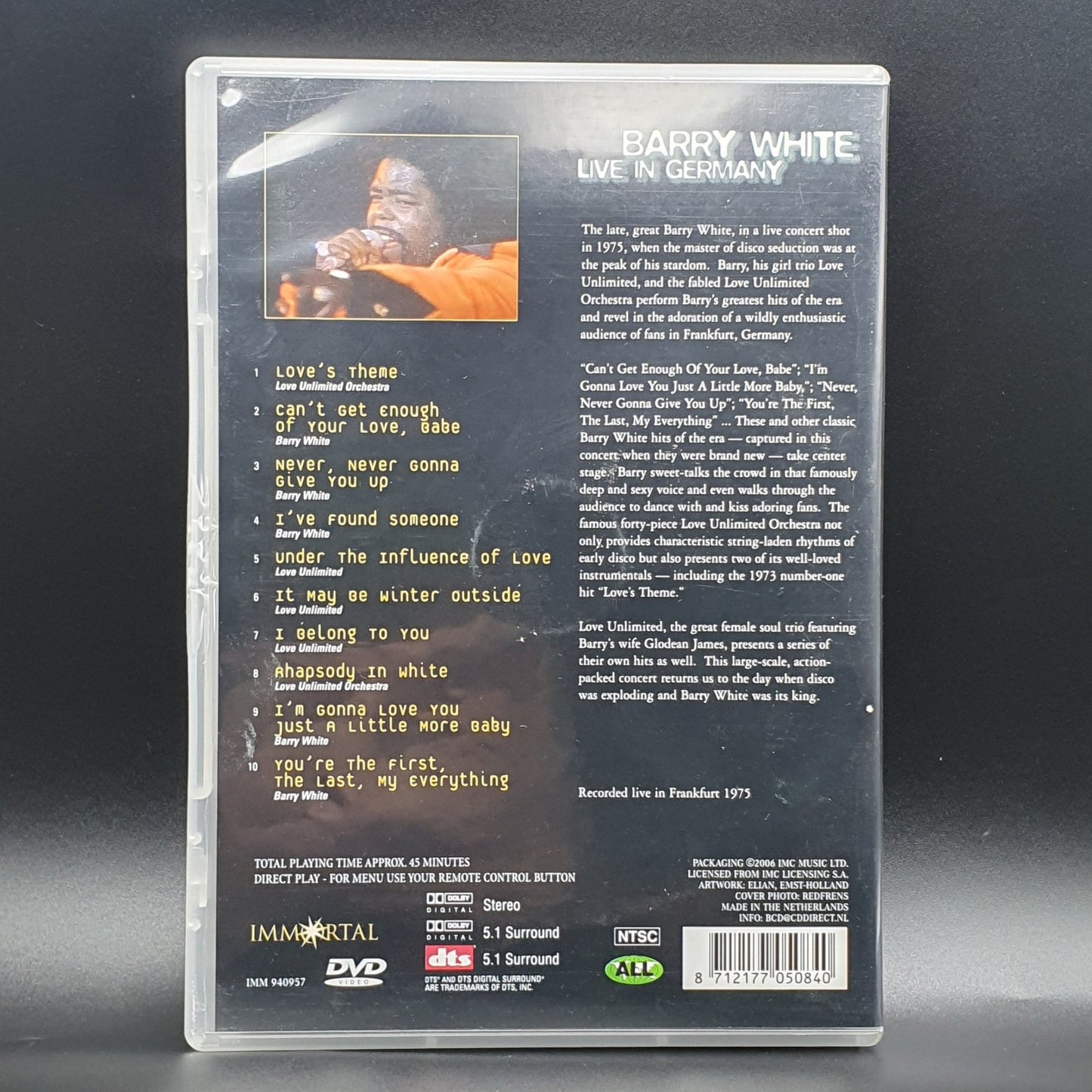 Barry White – Live in Germany - Vinyl Store Online