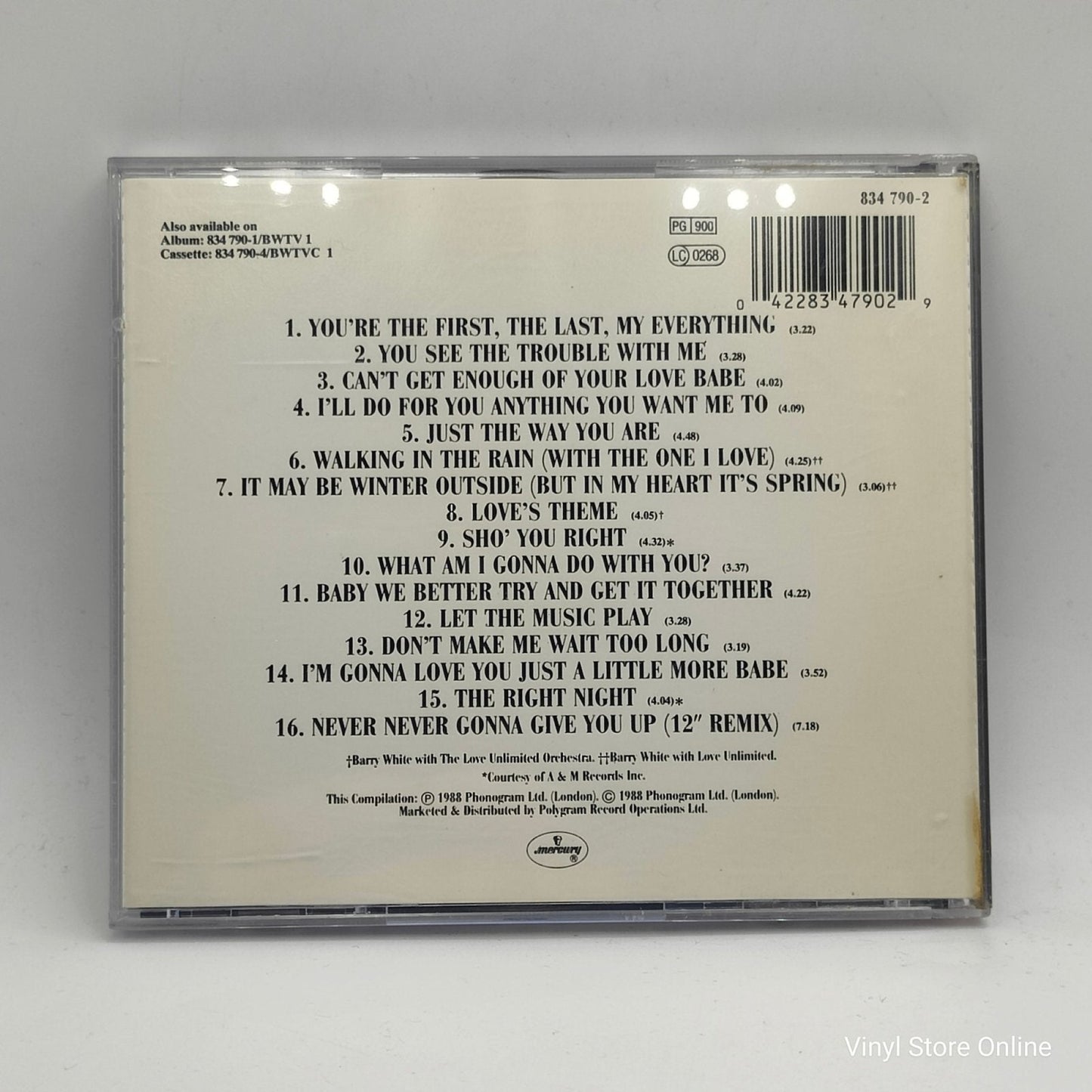 Barry White ‎– The Collection - Vinyl Store Online