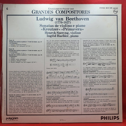 Beethoven , Henryk Szeryng, Ingrid Haebler ‎– Sonatas De Violino E Piano "Kreutzer" "Primavera" - Vinyl Store Online