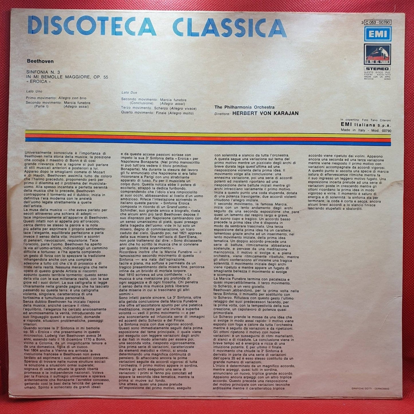 Beethoven, Herbert von Karajan ‎– Sinfonia N. 3 «Eroica» - Vinyl Store Online
