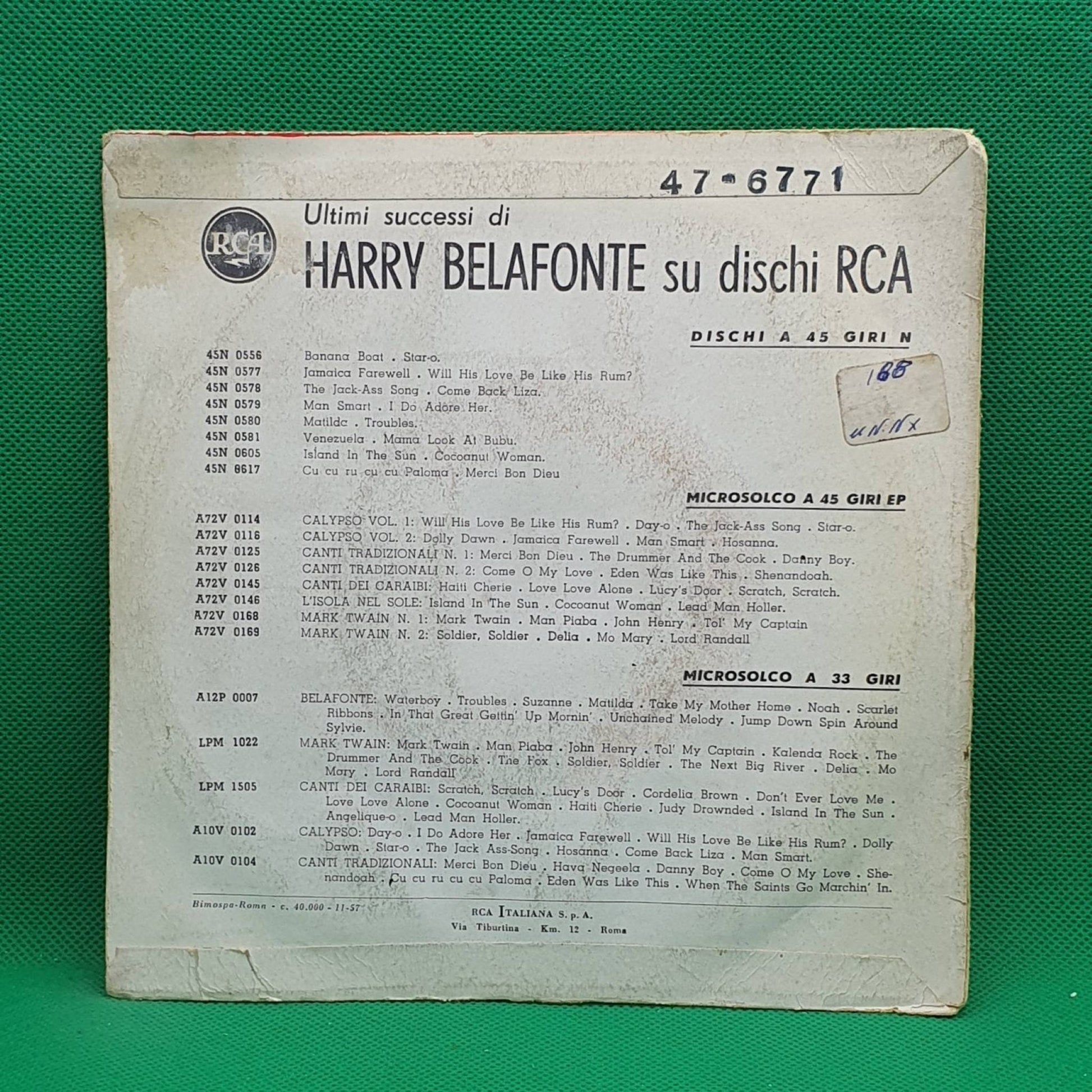 Belafonte ‎– Banana Boat / Star - O - Vinyl Store Online