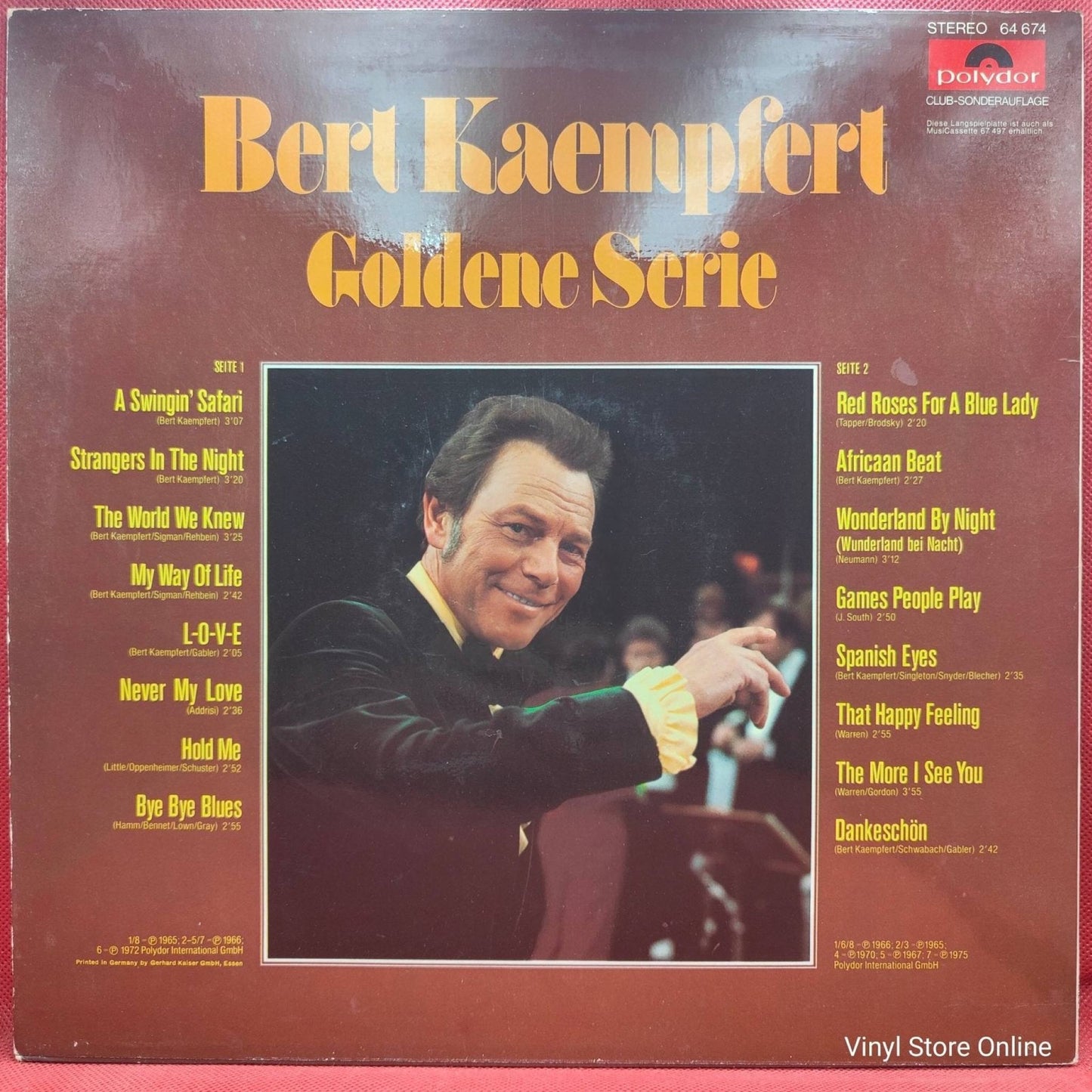 Bert Kaempfert ‎– Goldene Serie - Vinyl Store Online