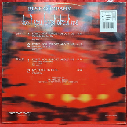 Best Company ‎– Don't You Forget About Me - Vinyl Store Online